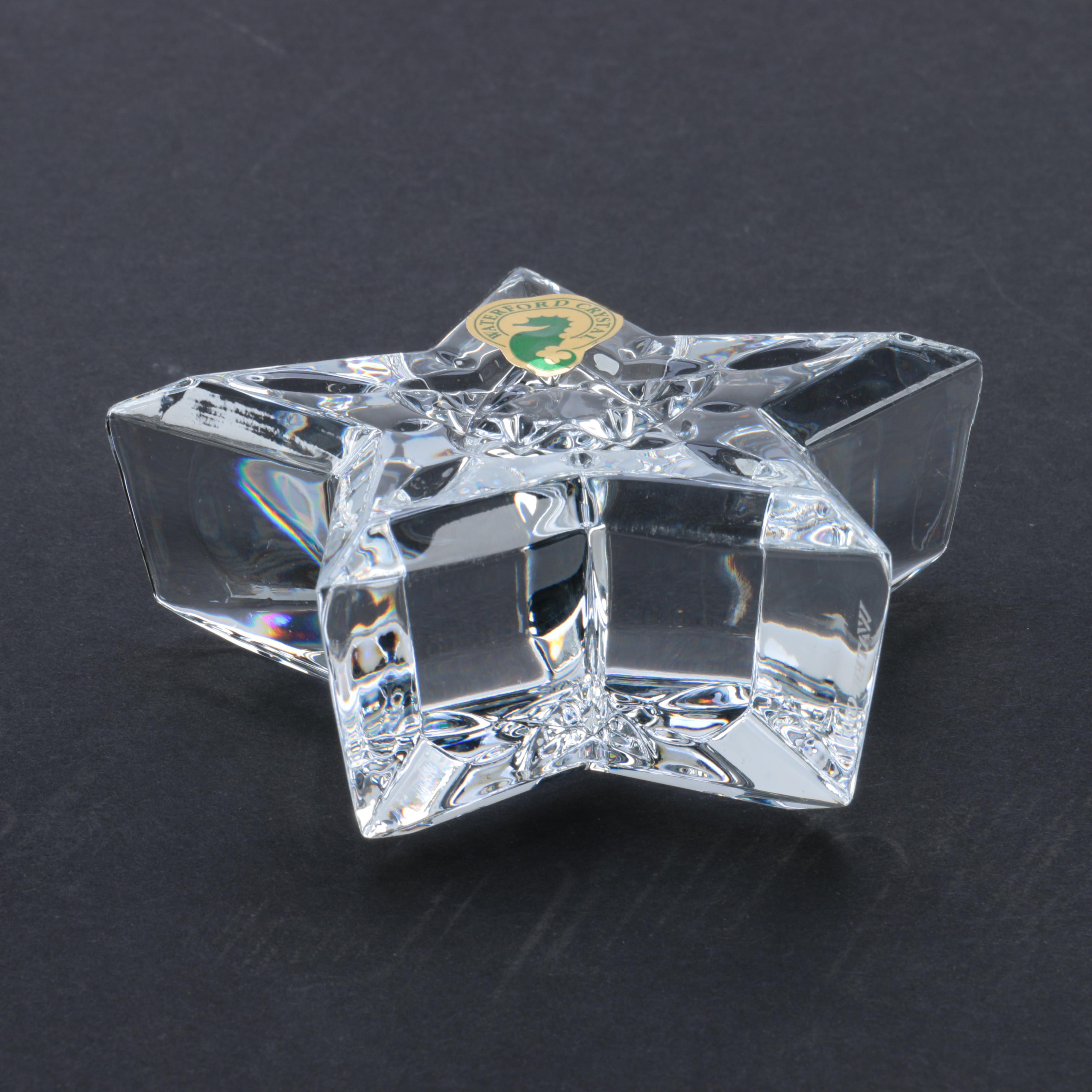 Waterford Crystal Vase and Paperweight