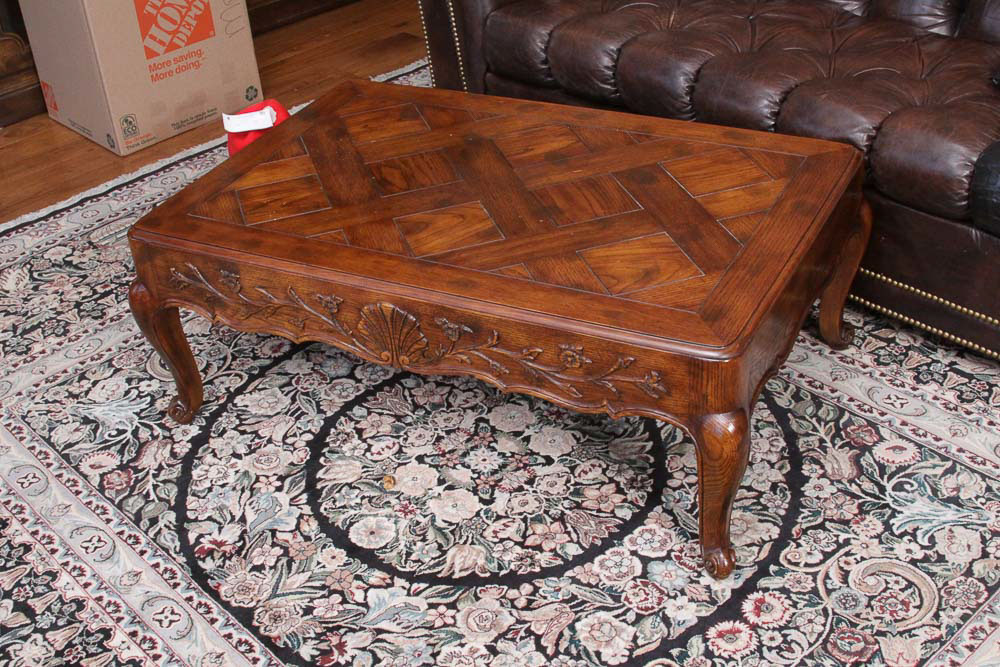 Queen Anne Style Oak Coffee Table