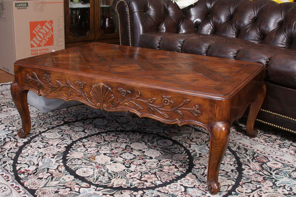 Queen Anne Style Oak Coffee Table