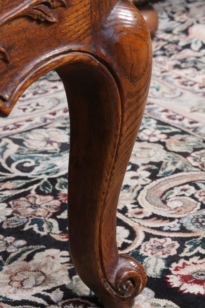 Queen Anne Style Oak Coffee Table