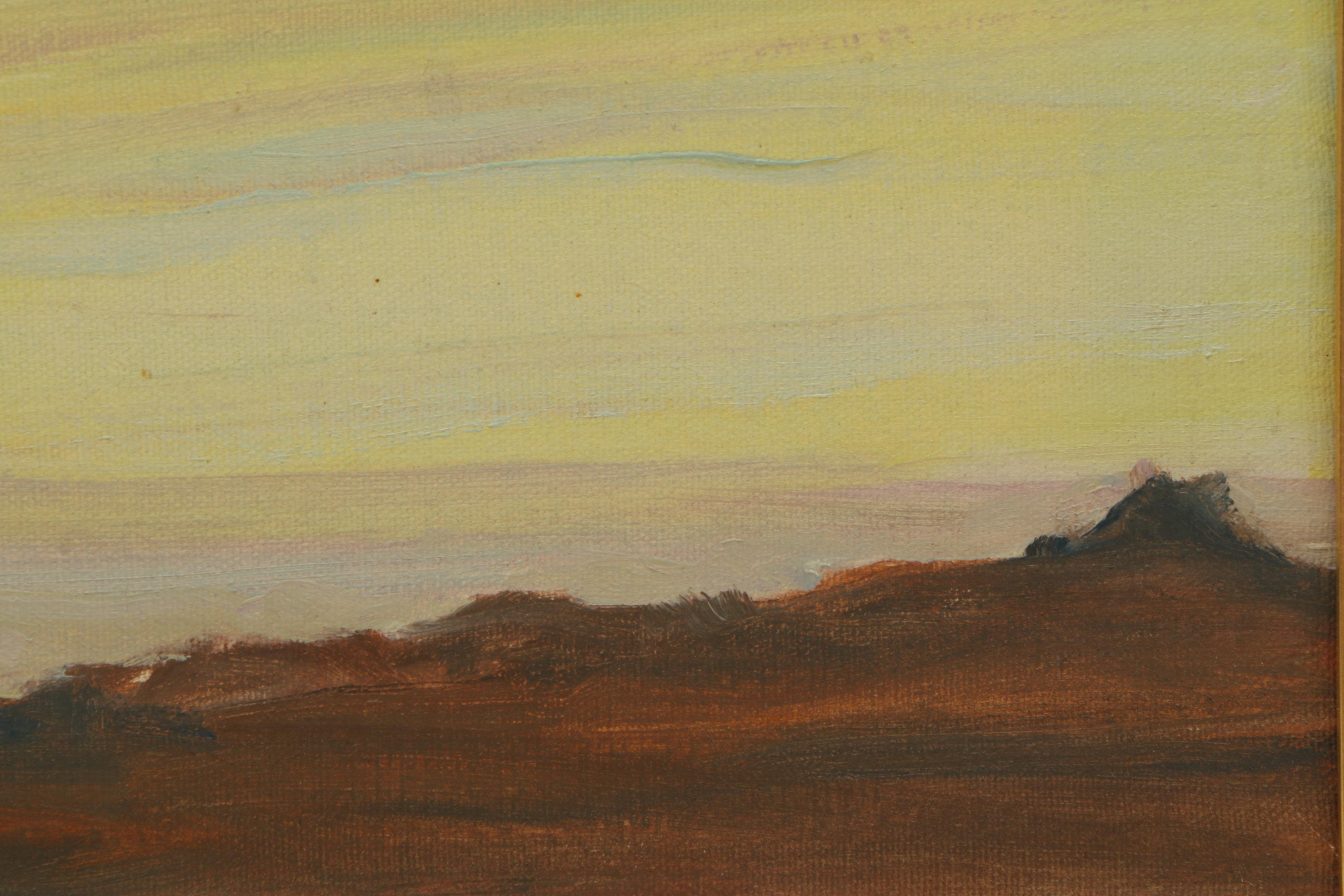 James Maher Oil Painting of a Landscape "Pacific Sunset"