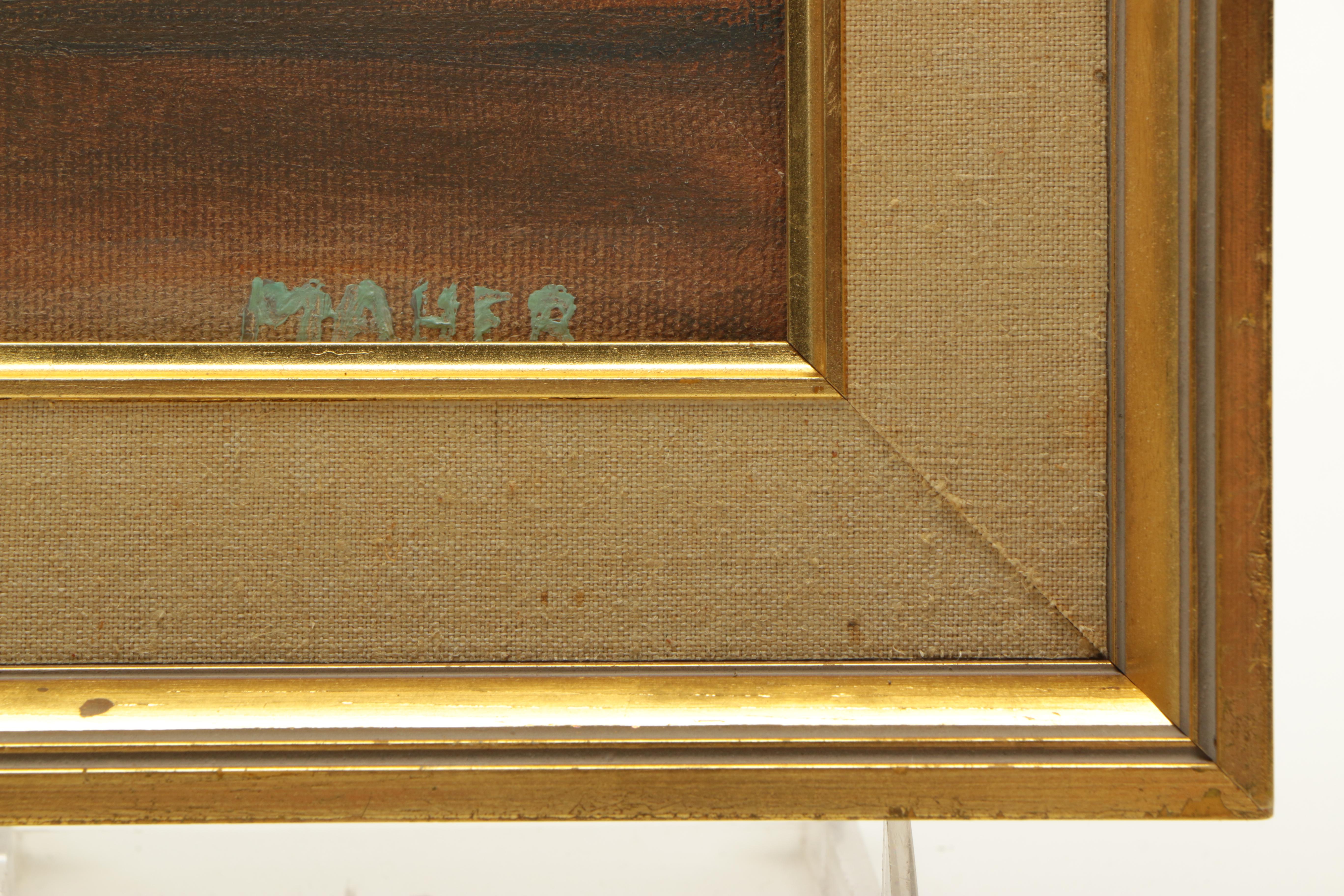 James Maher Oil Painting of a Landscape "Pacific Sunset"