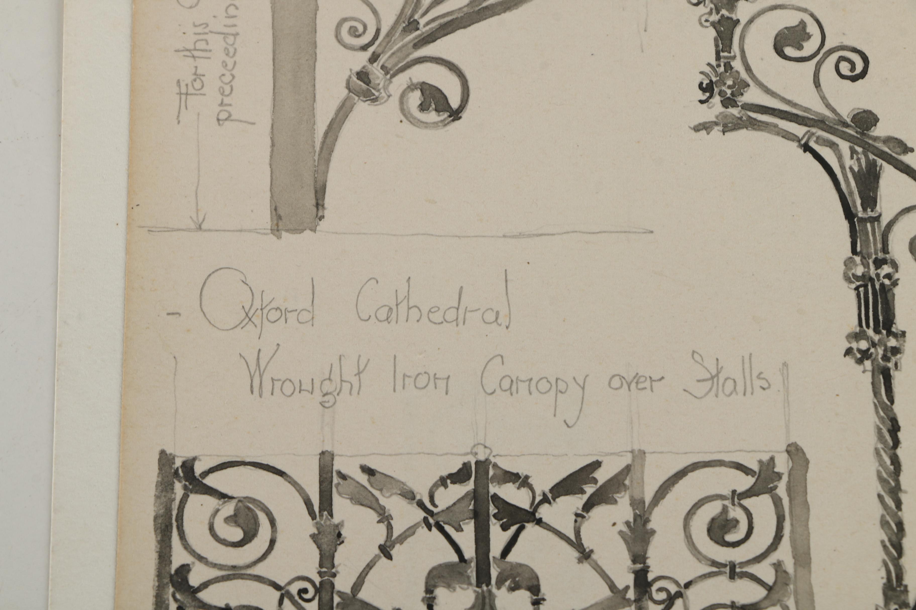 Watercolor and Graphite Sketches of European Architecture Attributed to Maurice Feather