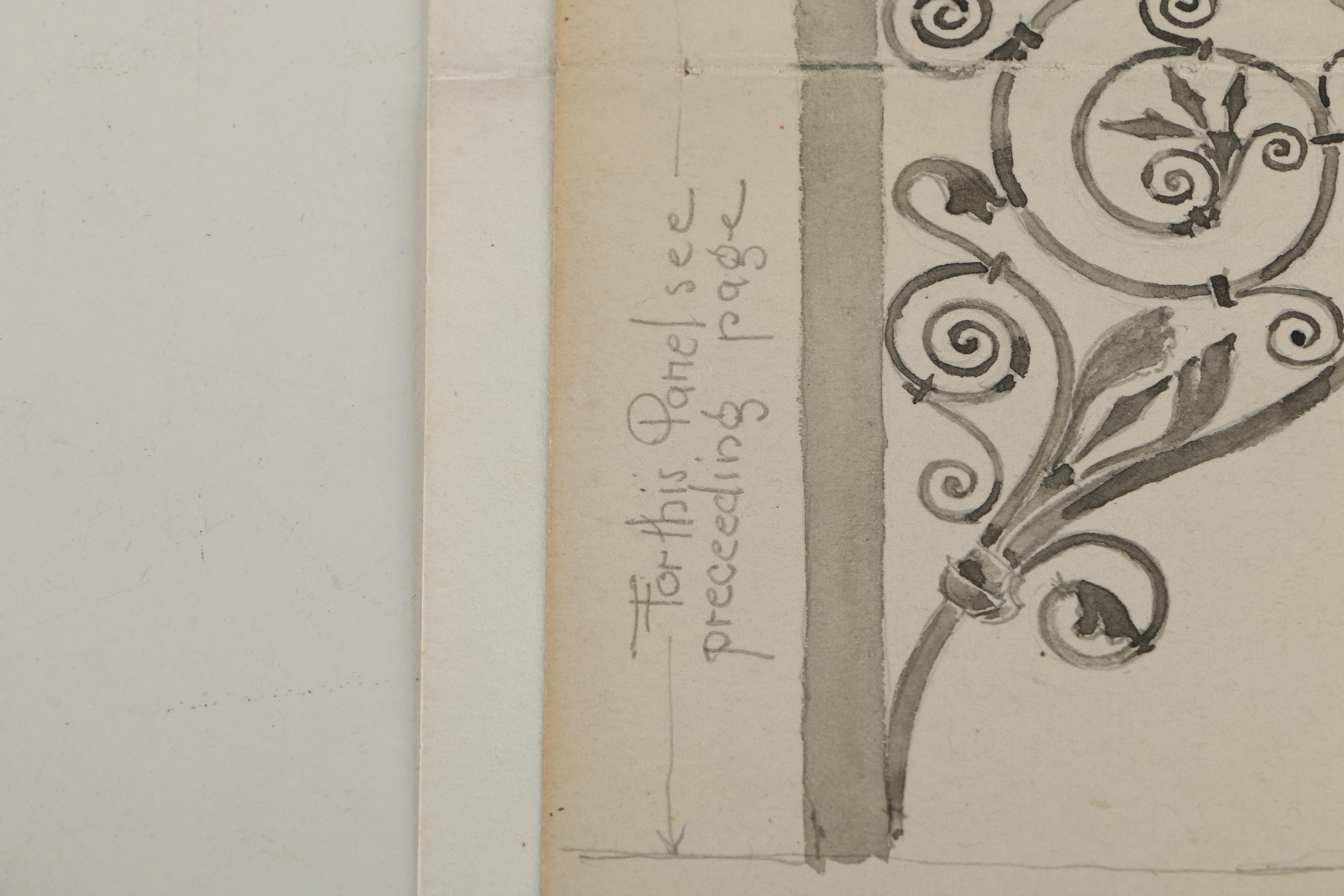 Watercolor and Graphite Sketches of European Architecture Attributed to Maurice Feather