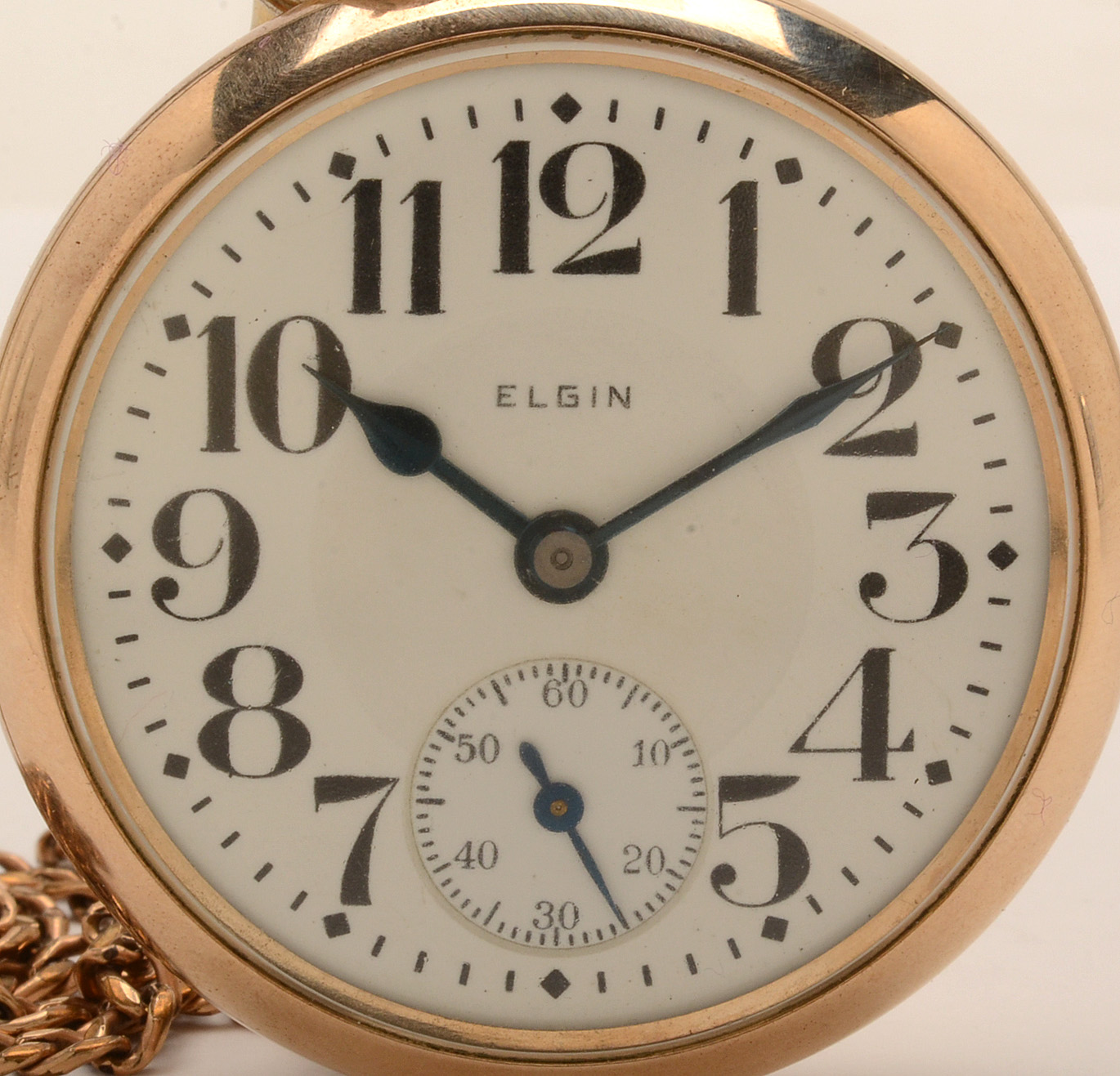 1920 Elgin "Father Time" Railroad Pocket Watch Wadsworth Case