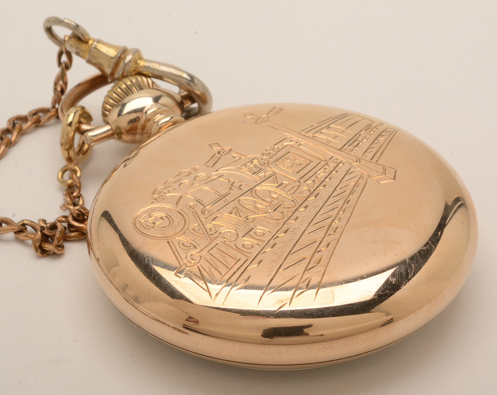 1920 Elgin "Father Time" Railroad Pocket Watch Wadsworth Case