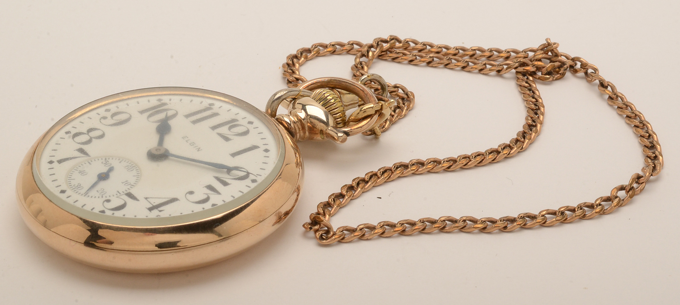 1920 Elgin "Father Time" Railroad Pocket Watch Wadsworth Case