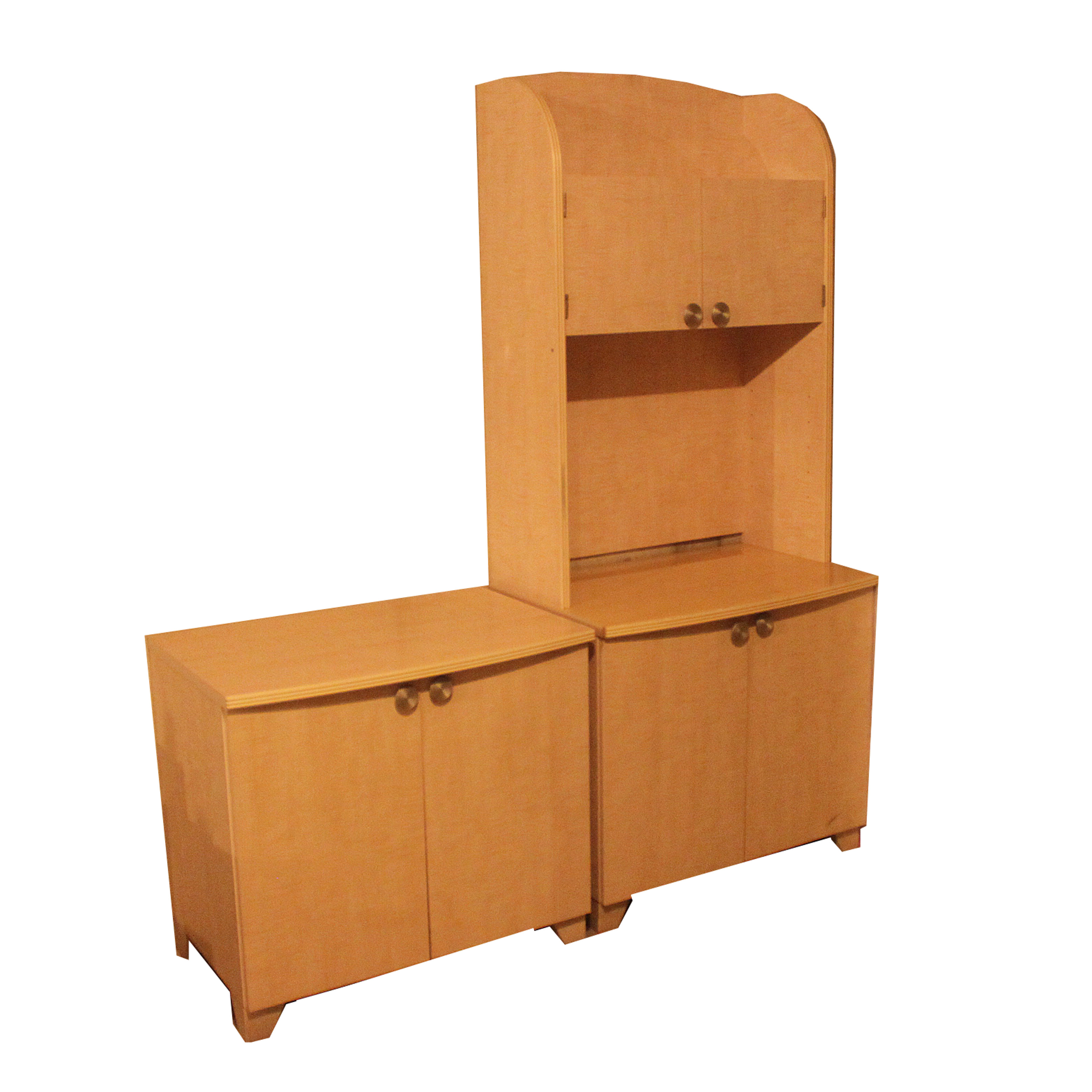 Laminated Wood Hutch and Cabinets by Lane