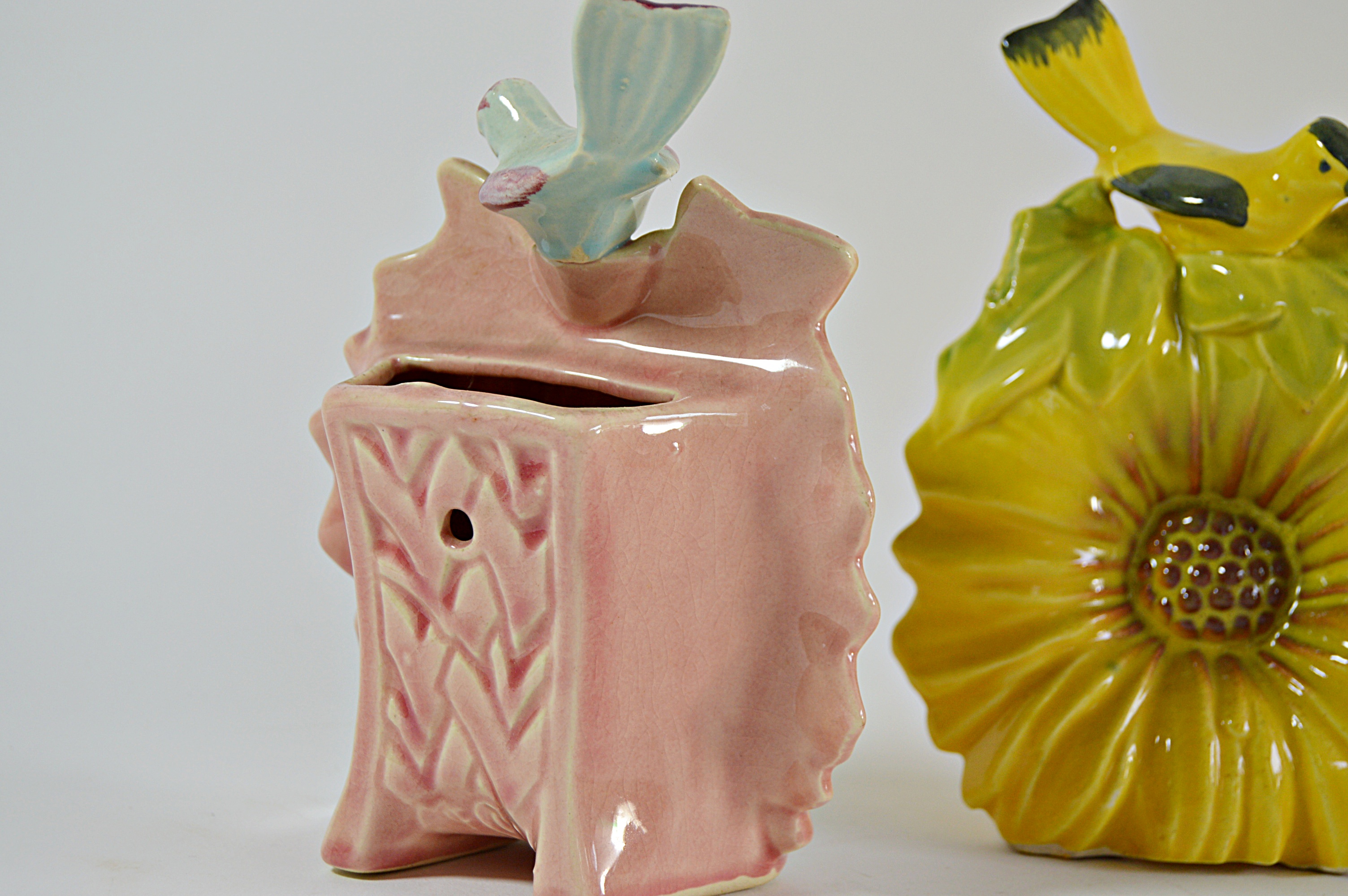 Vintage McCoy Pottery Wall Pockets