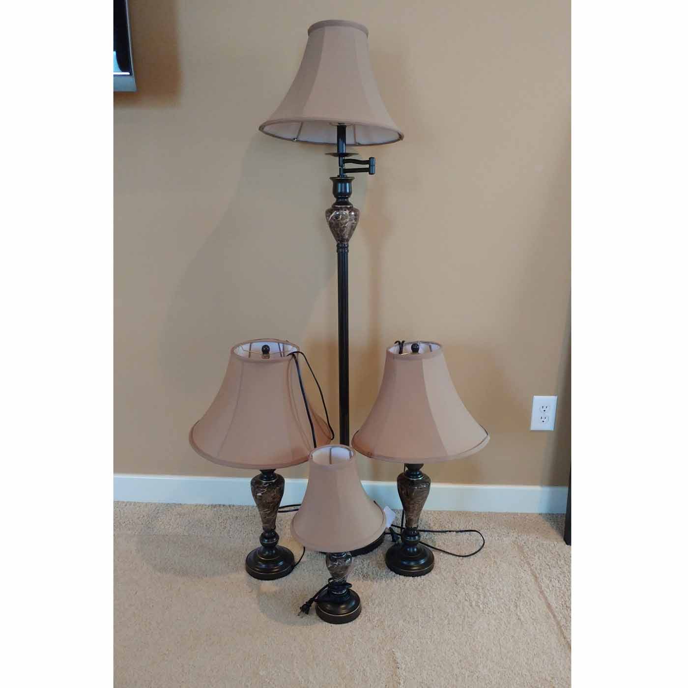 Table and Floor Lamp Set