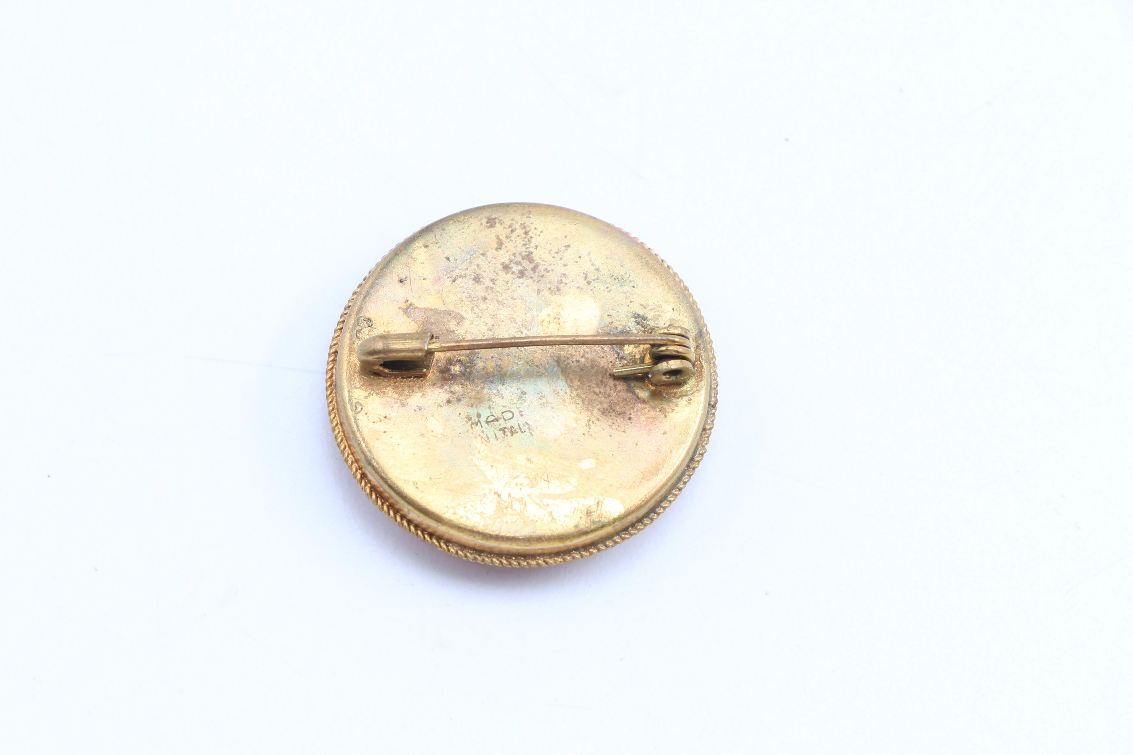 Four Italian Glass Mosaic Brooches