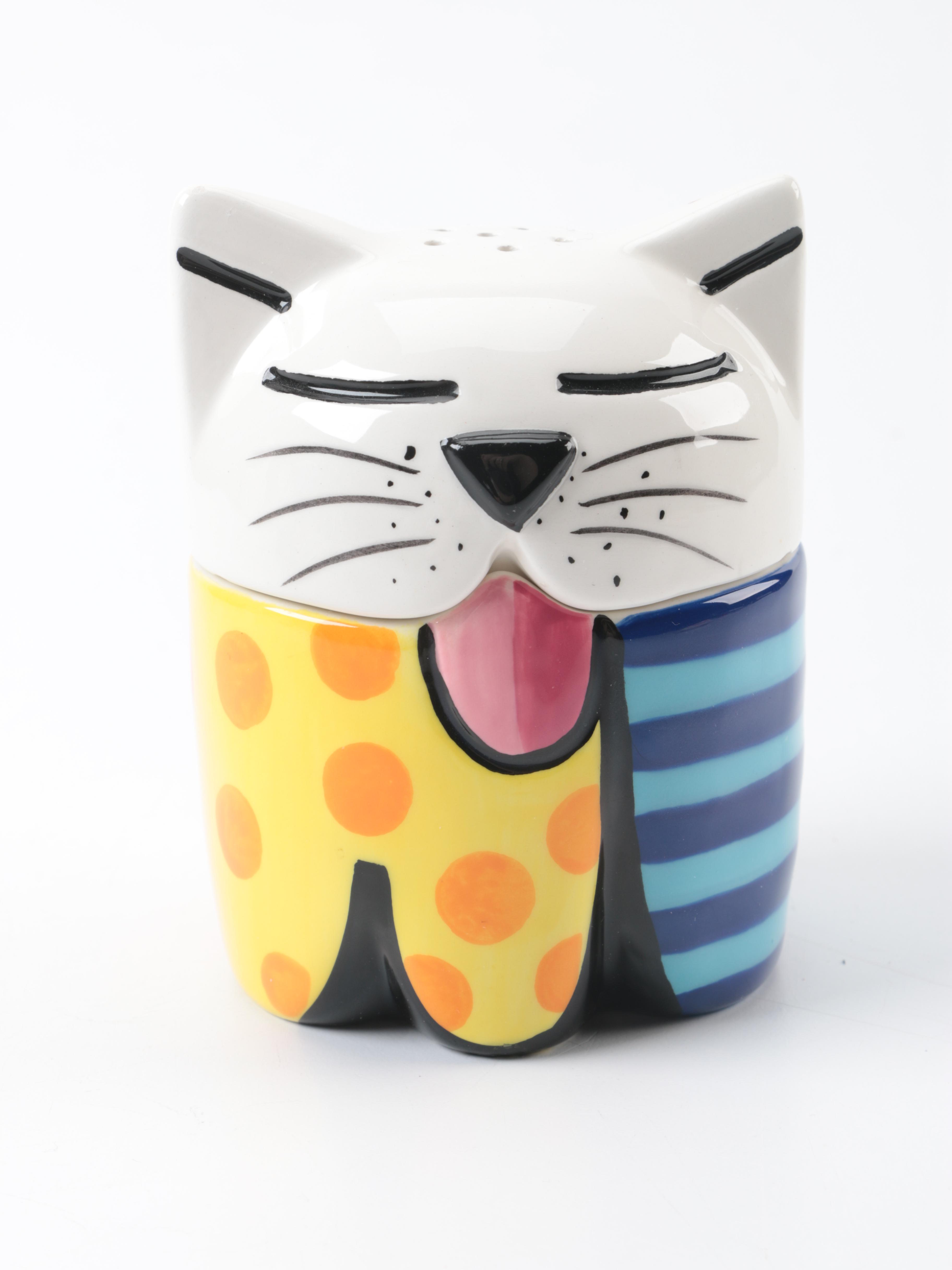 Laurel Burch and Karen Gelff Cat Earthenware