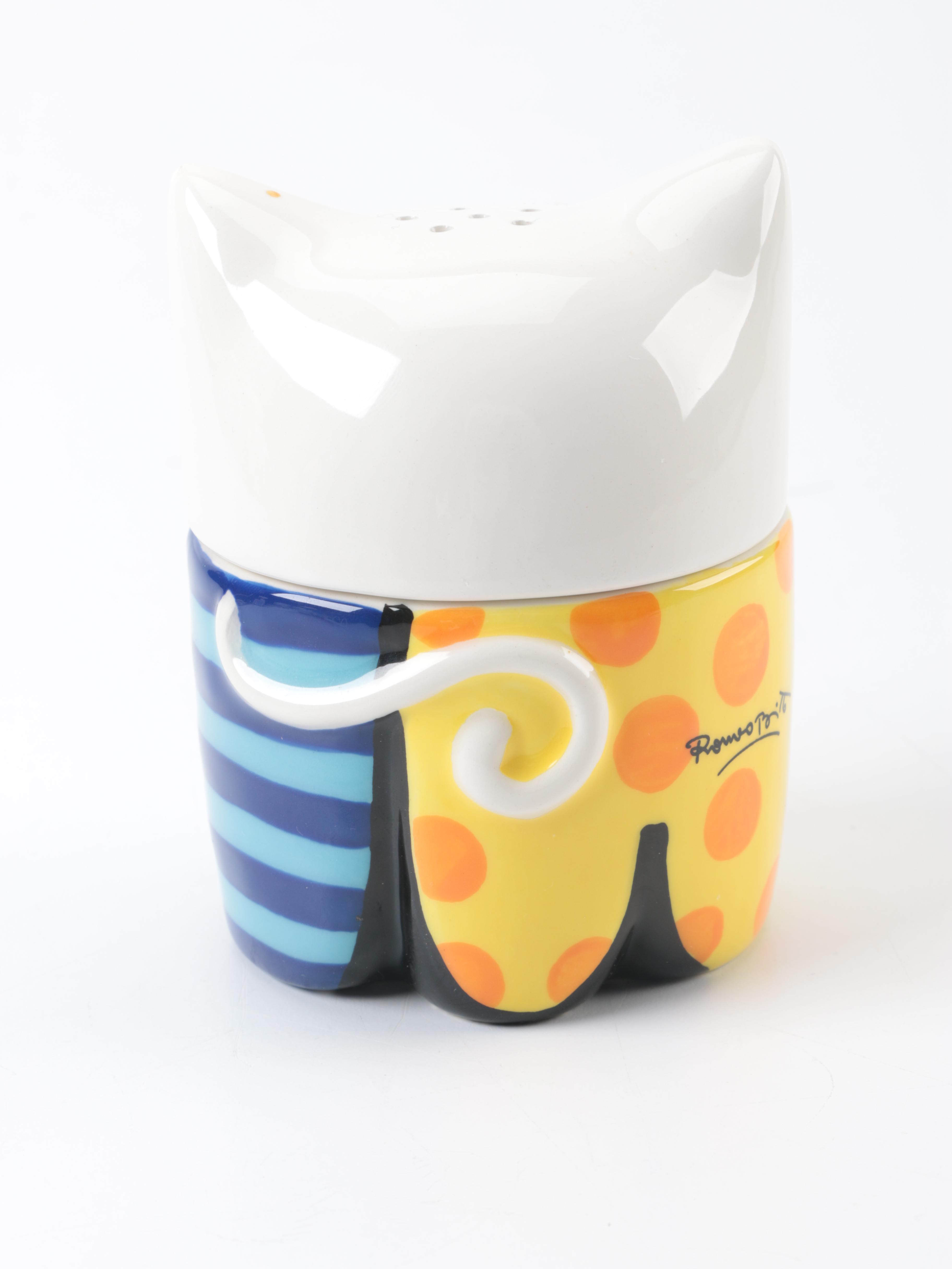 Laurel Burch and Karen Gelff Cat Earthenware