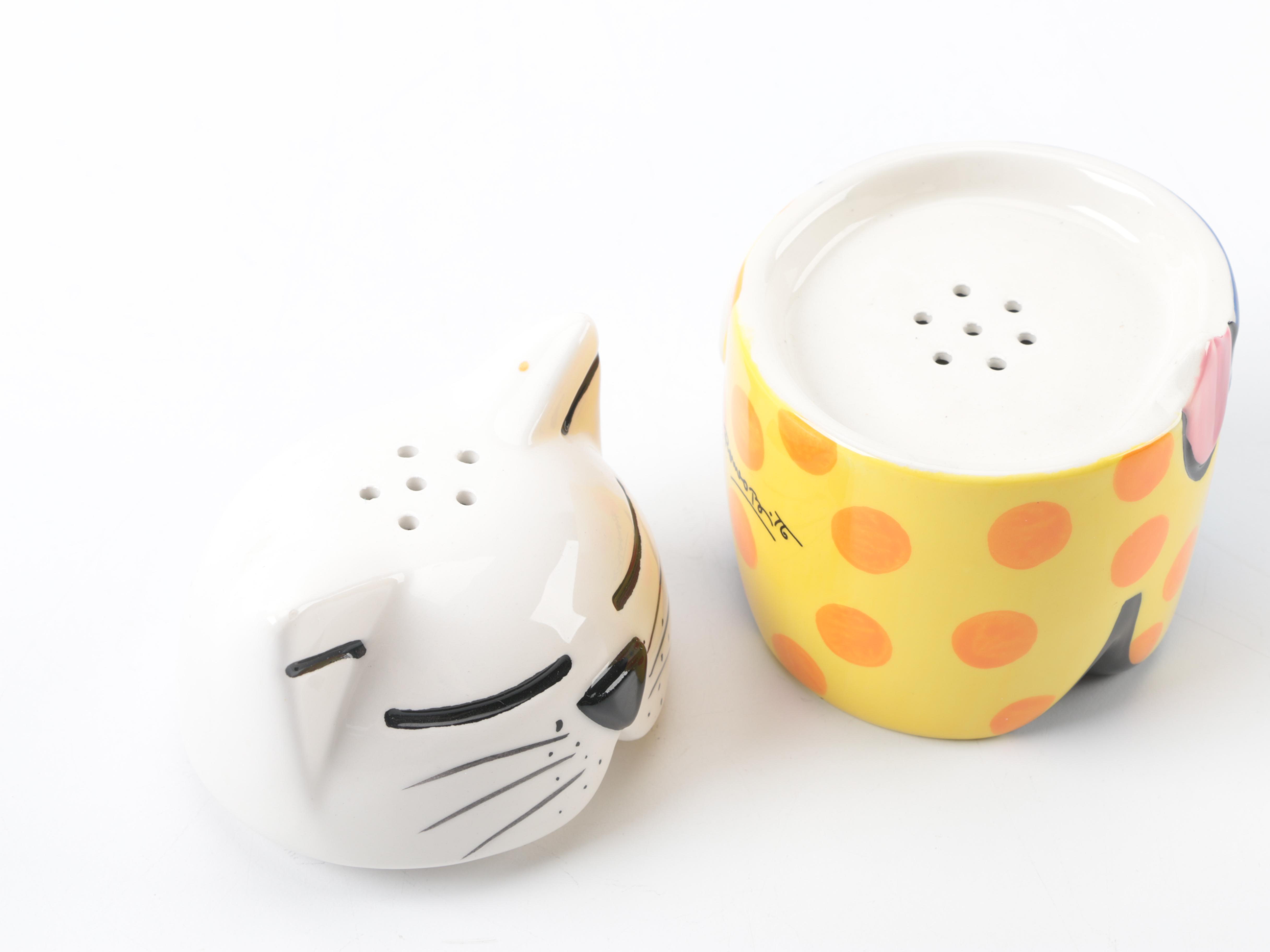 Laurel Burch and Karen Gelff Cat Earthenware