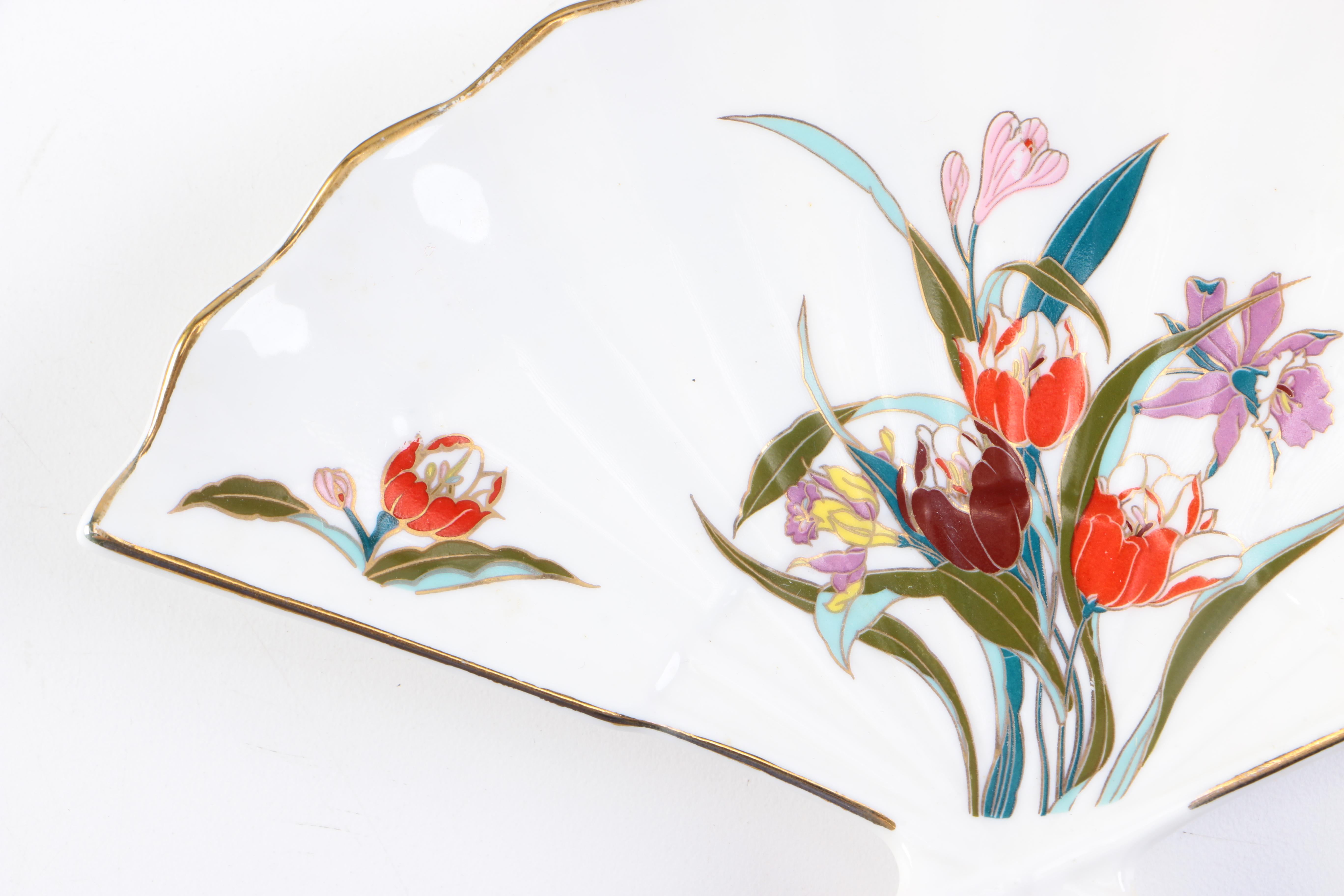 Assortment of Japanese Dishes Including Imari