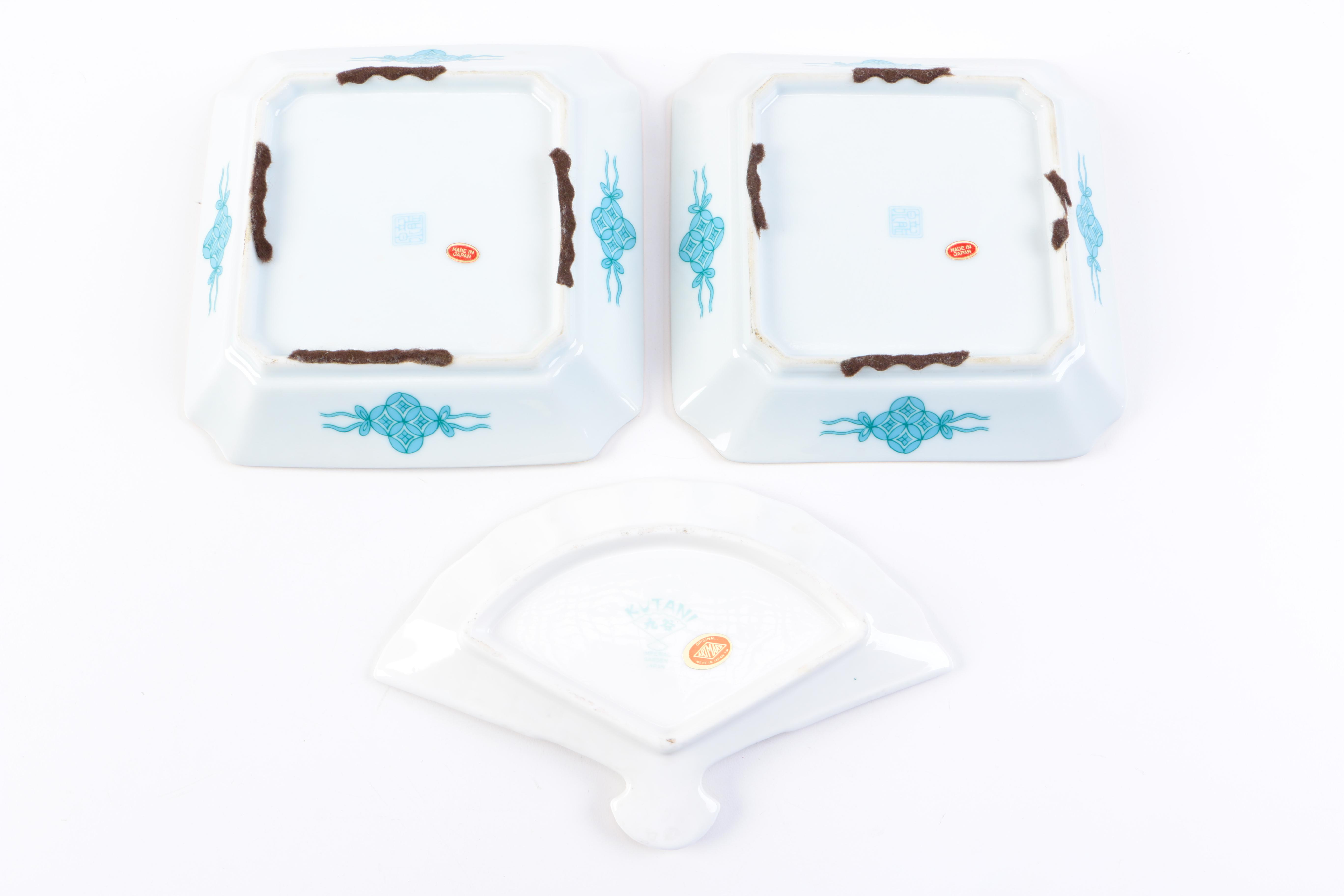 Assortment of Japanese Dishes Including Imari