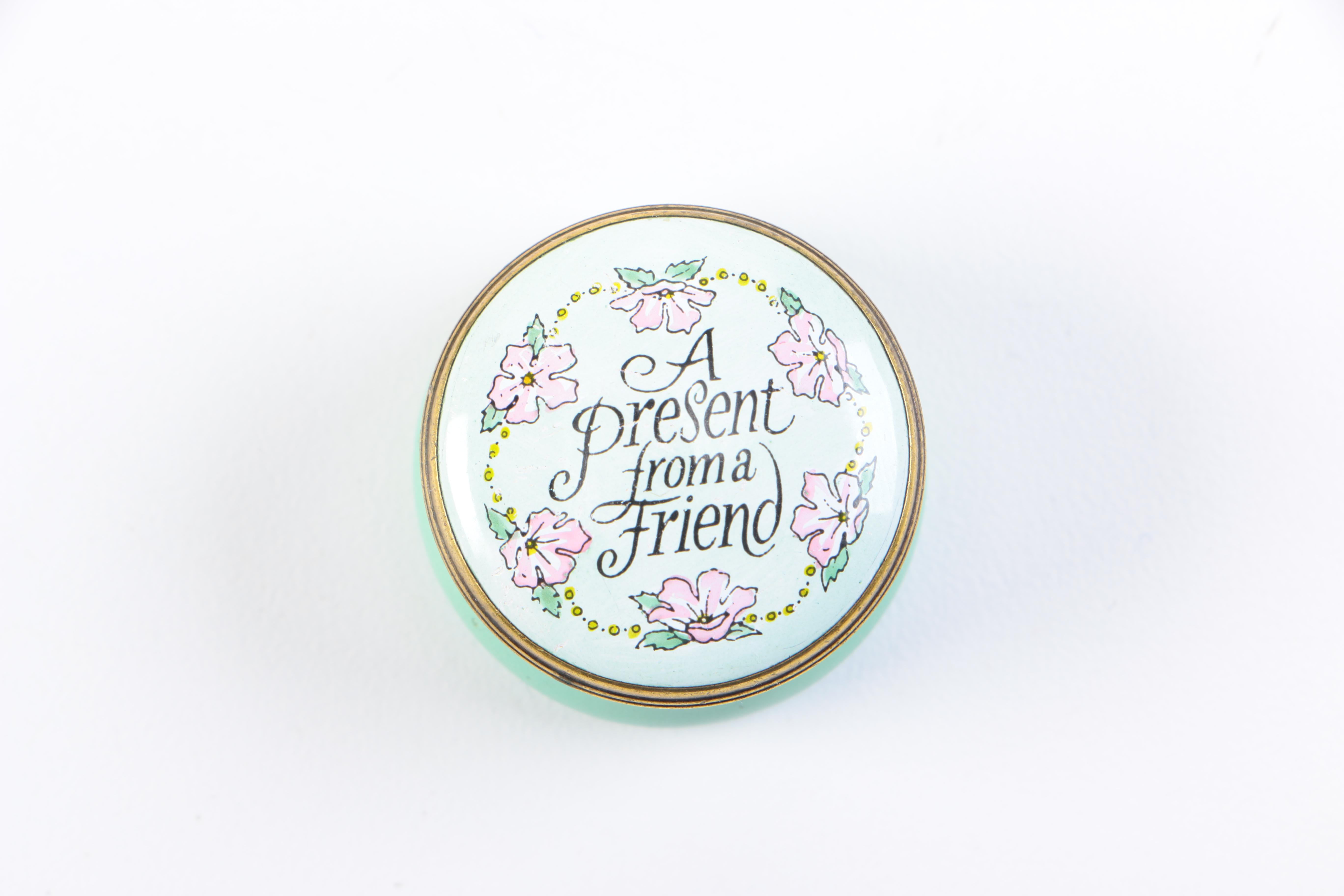 English Enamel Trinket Boxes including Crummies