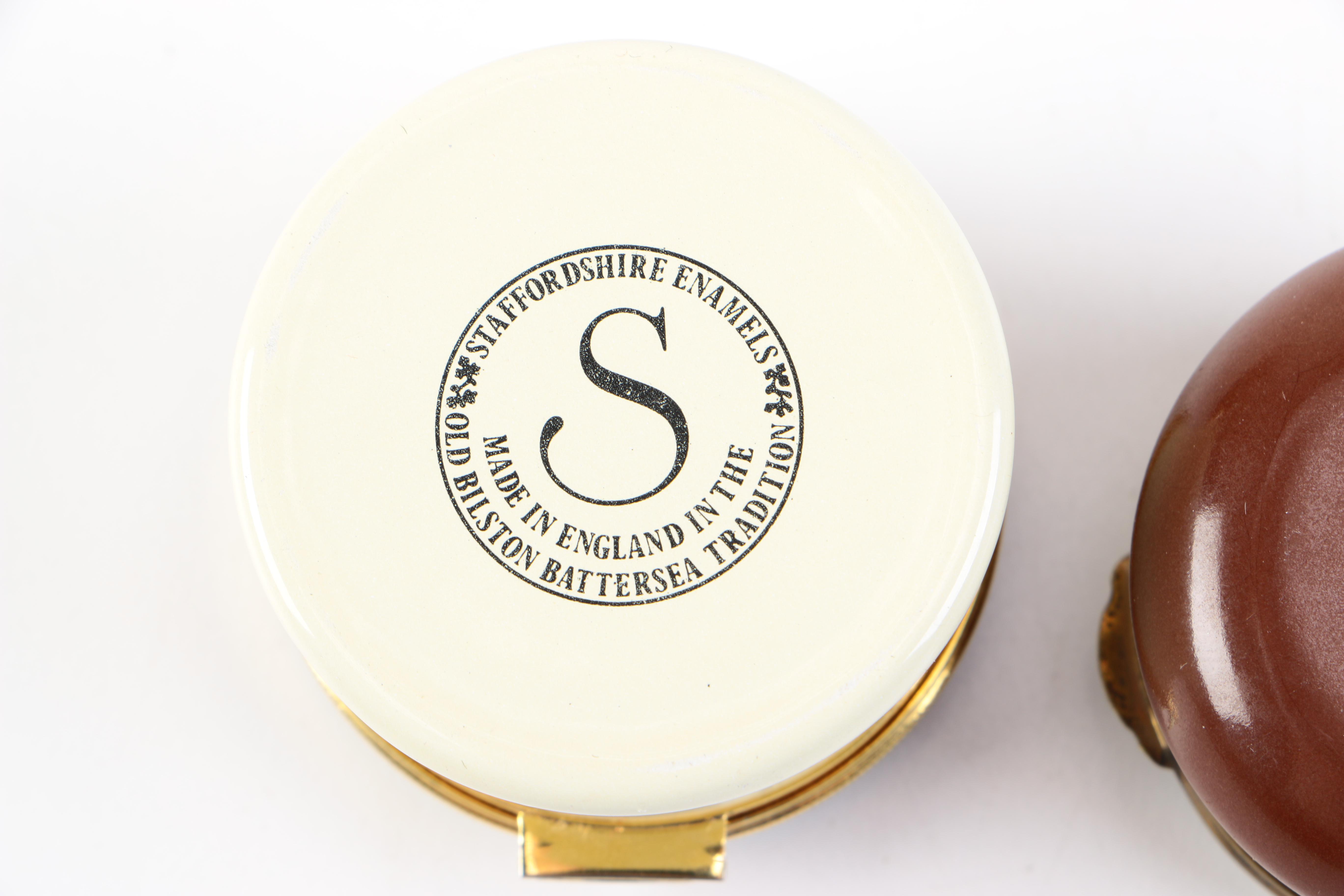 English Enamel Trinket Boxes including Crummies