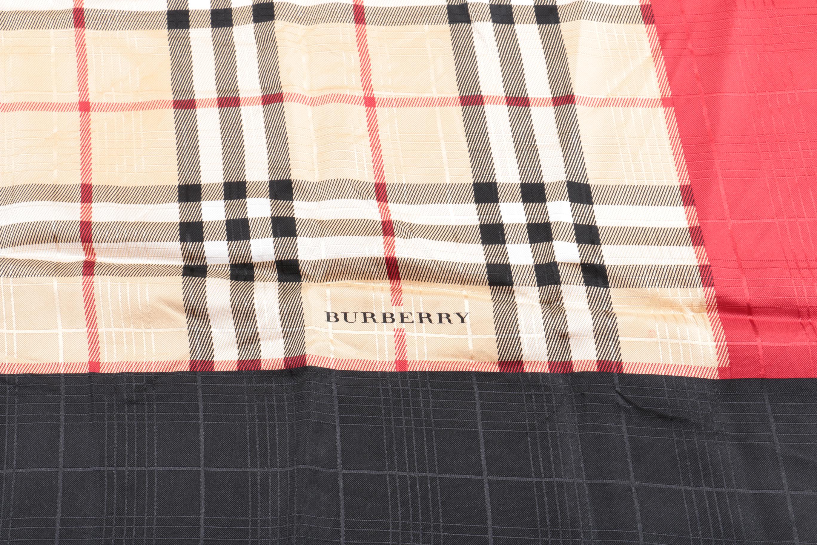 Burberry 100% Silk Scarf