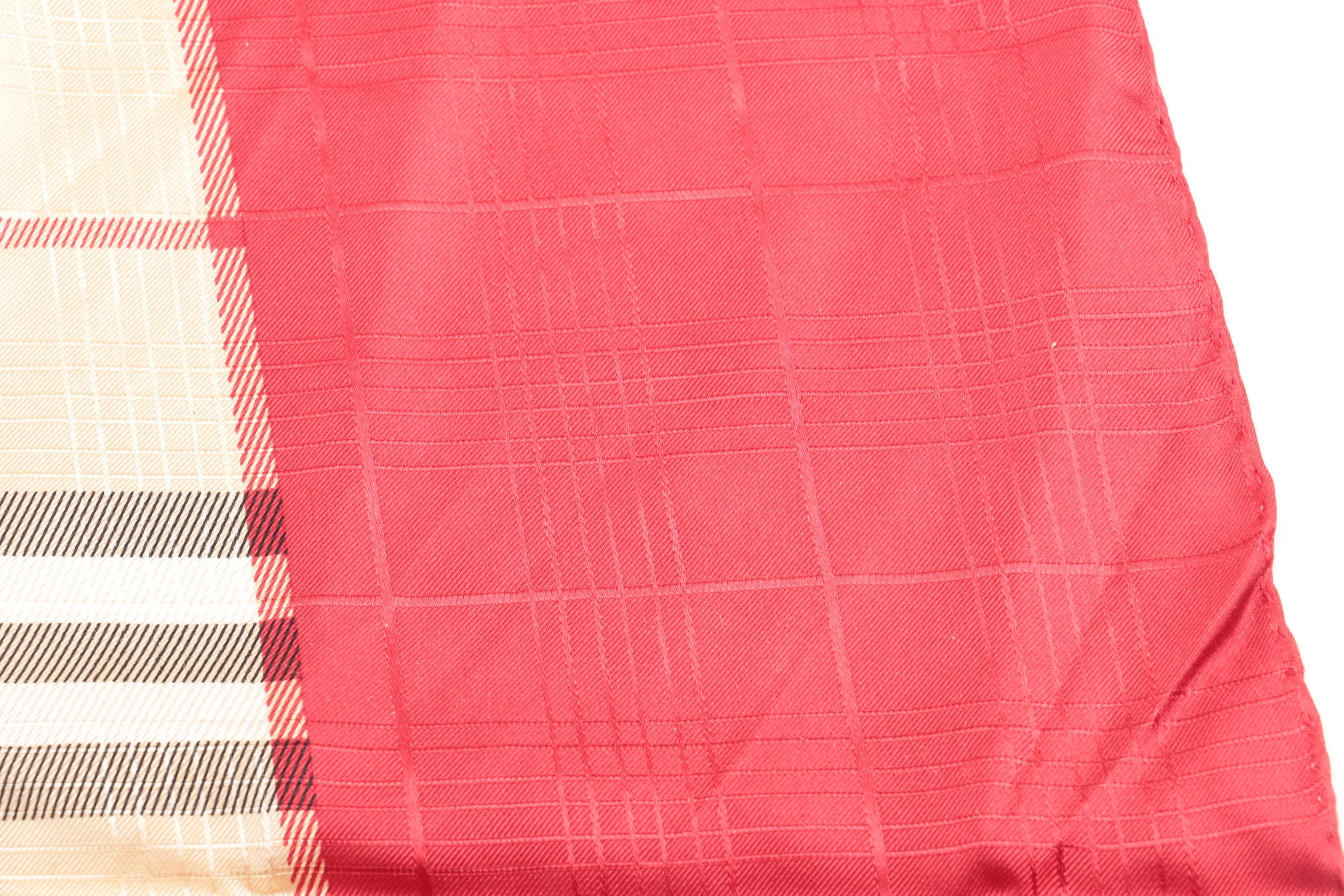 Burberry 100% Silk Scarf