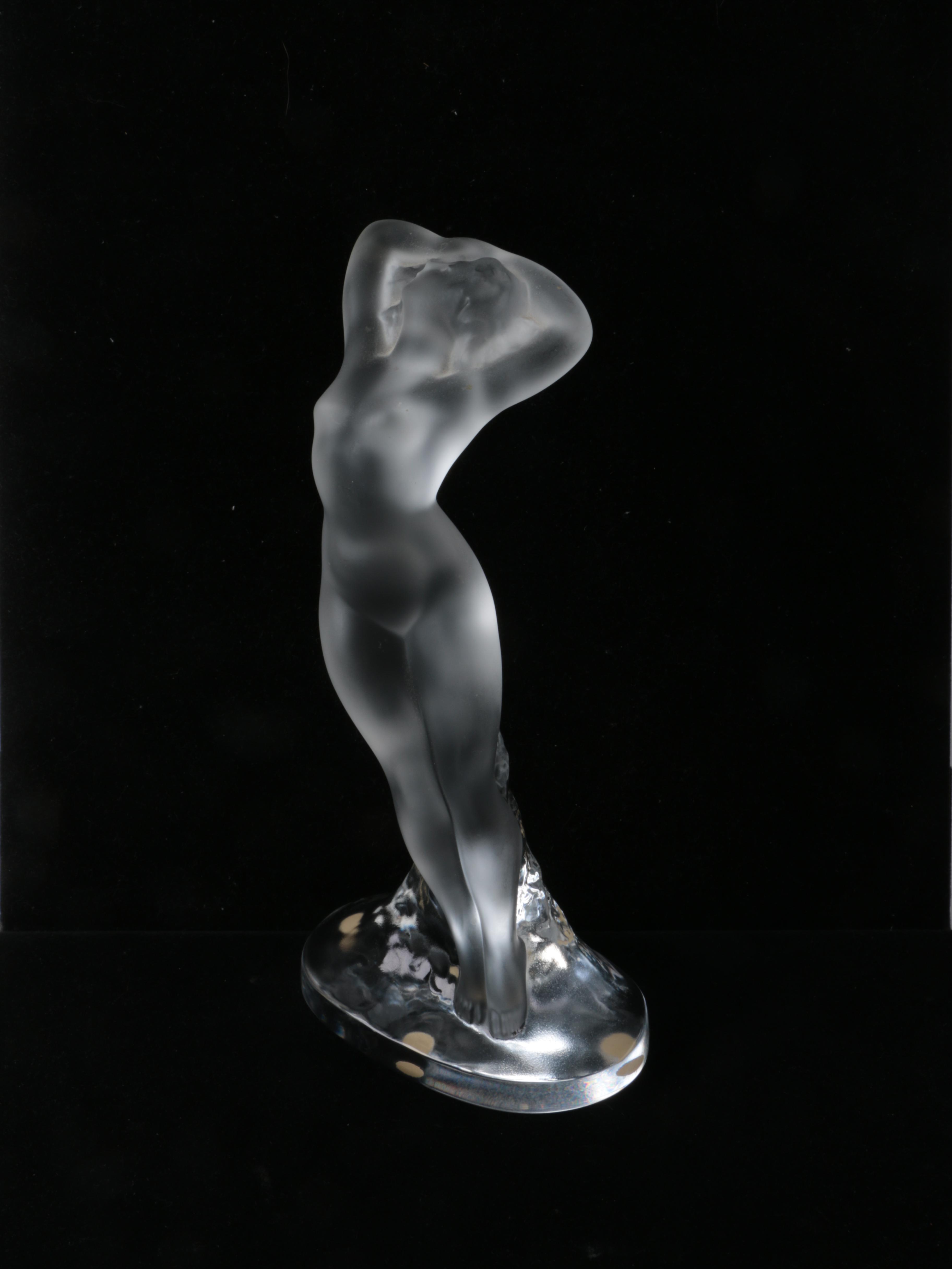 Lalique "Nude Dancer; Arm Up" Crystal Figurine
