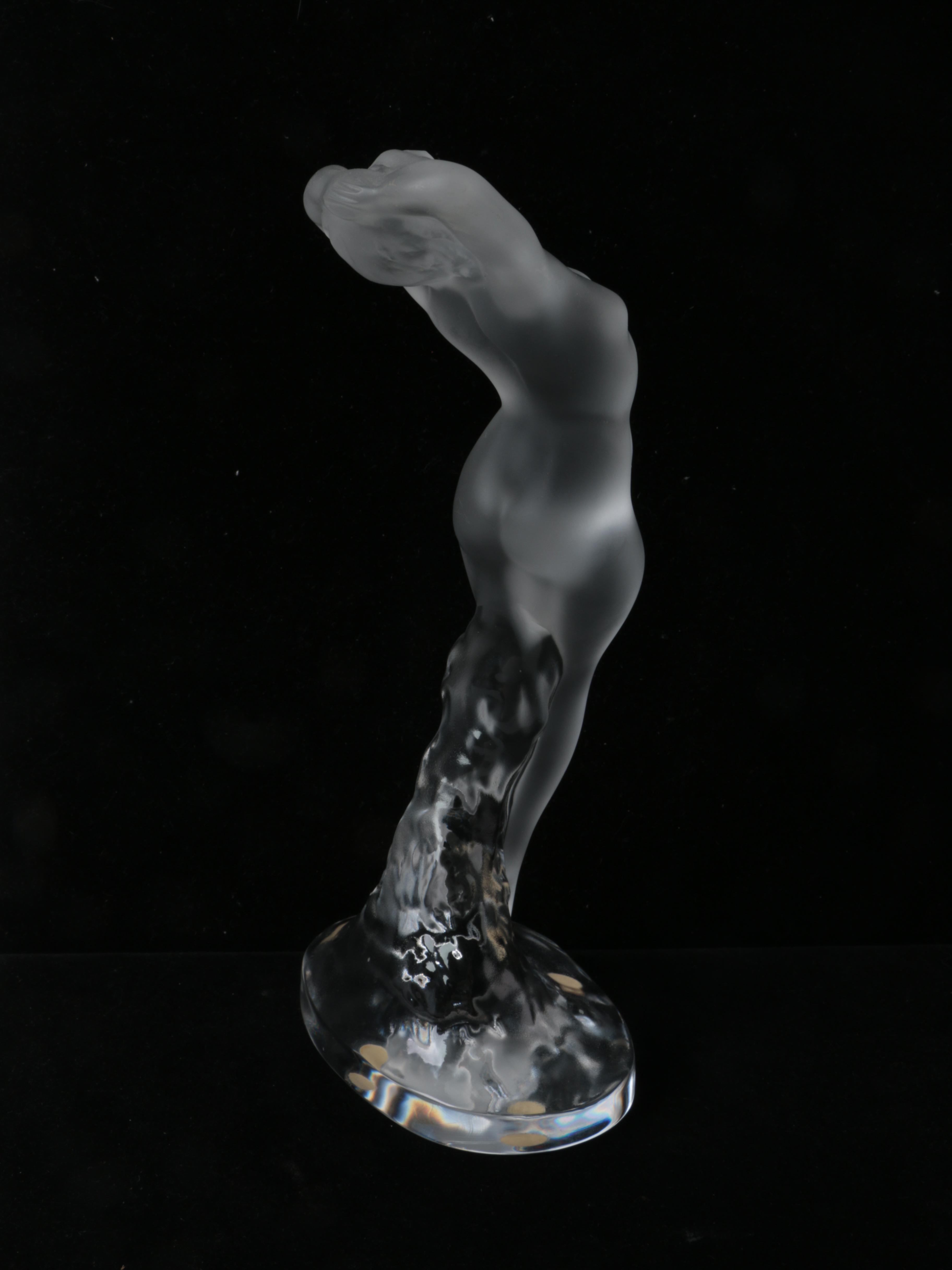 Lalique "Nude Dancer; Arm Up" Crystal Figurine