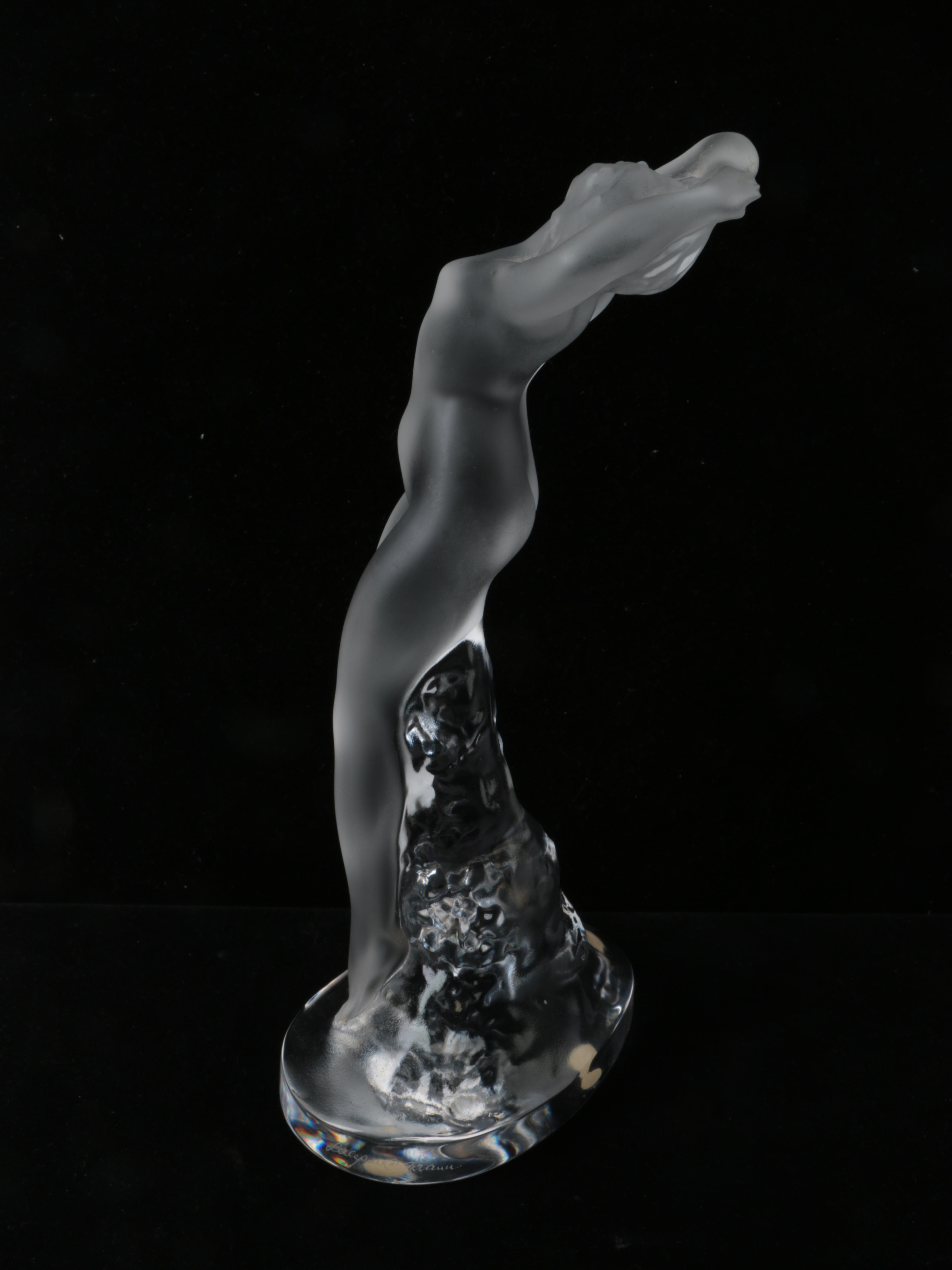 Lalique "Nude Dancer; Arm Up" Crystal Figurine