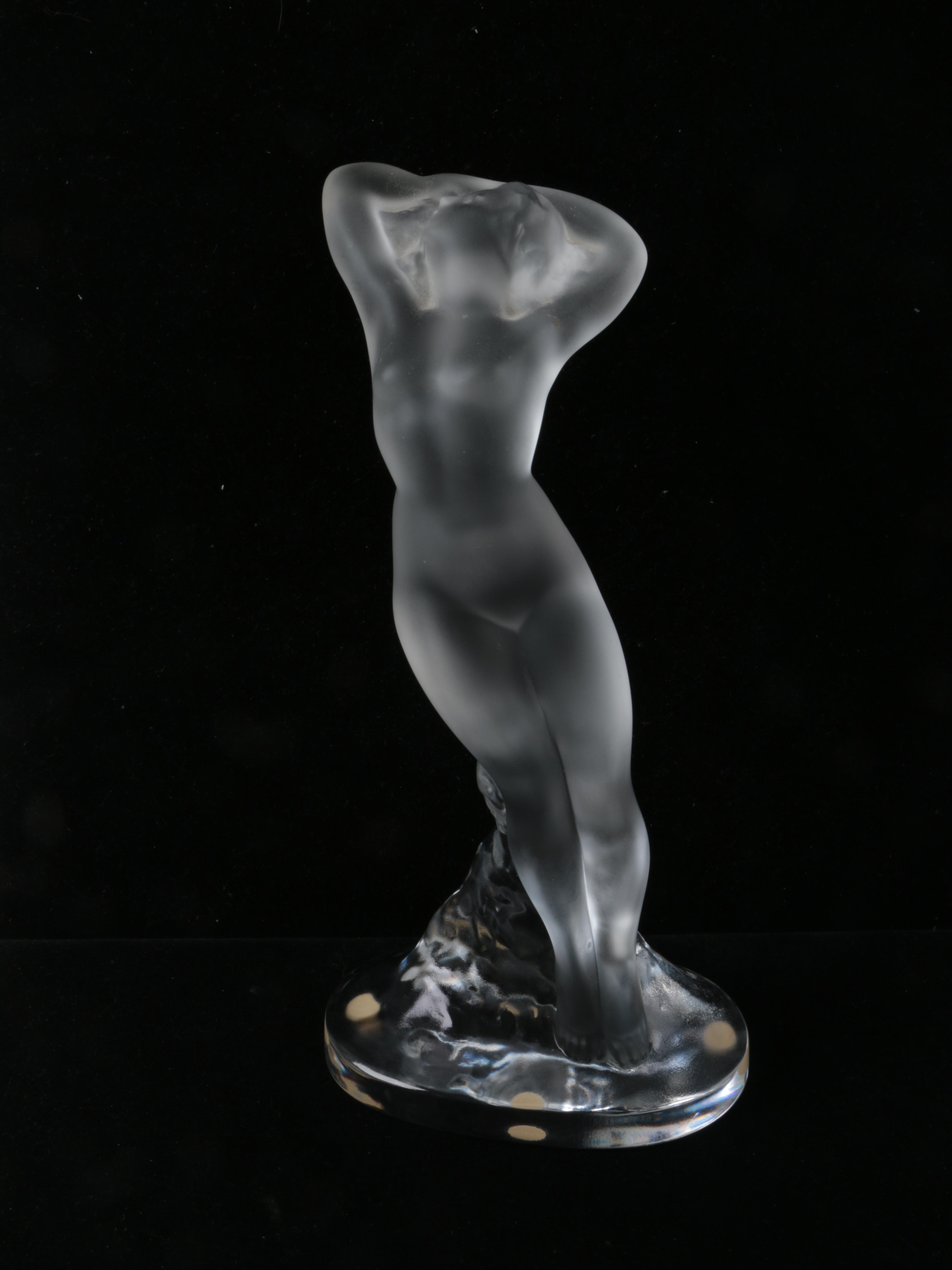 Lalique "Nude Dancer; Arm Up" Crystal Figurine