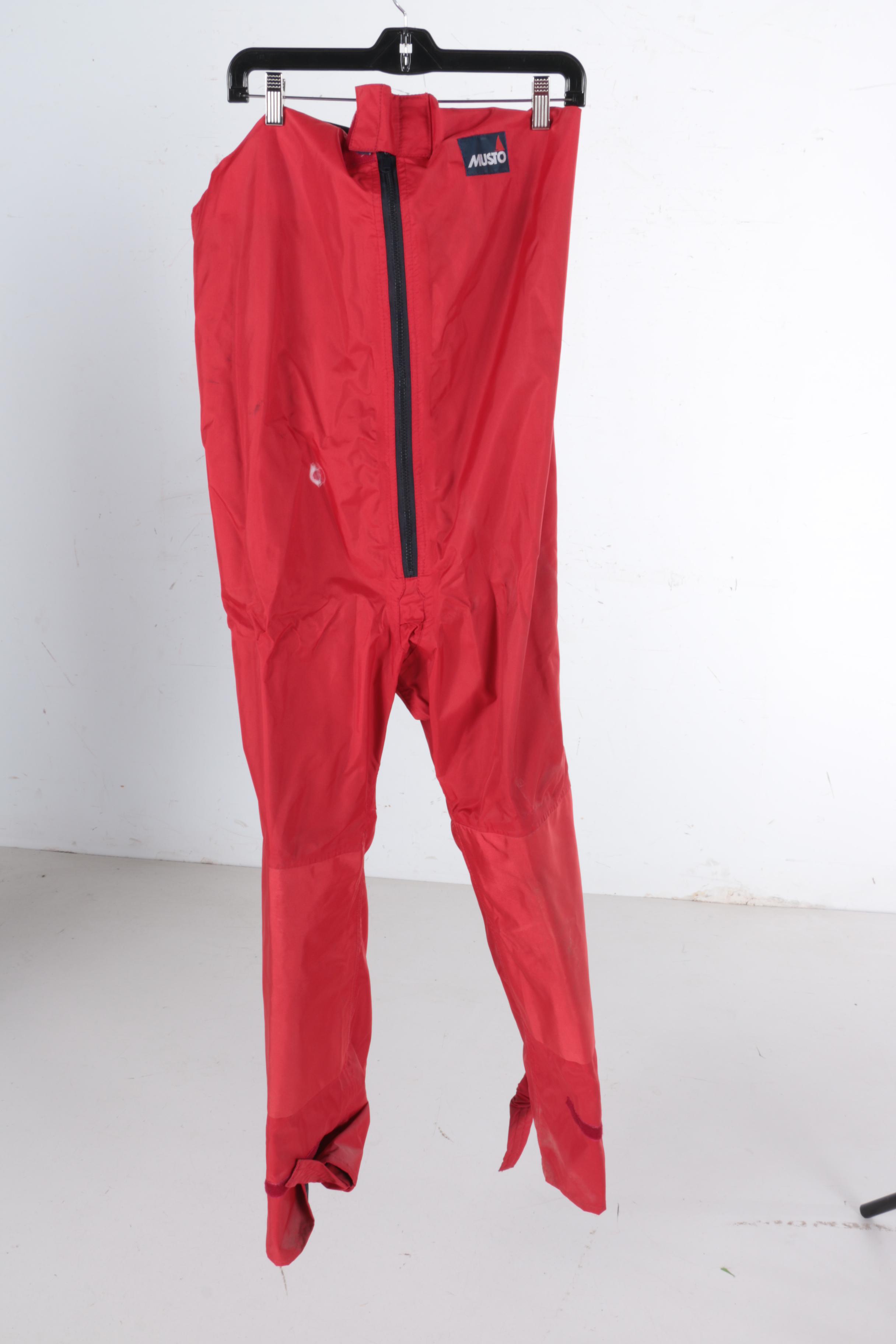 Red Musto Men's Waterproof Jacket and Waders