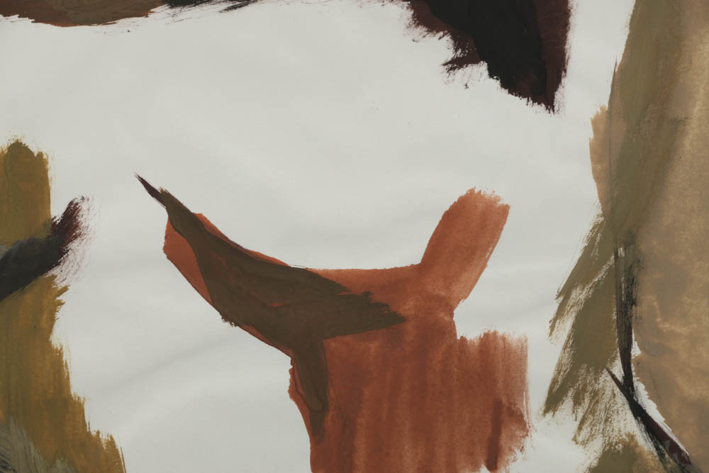 Acrylic Painting on Paper of Abstract Figure