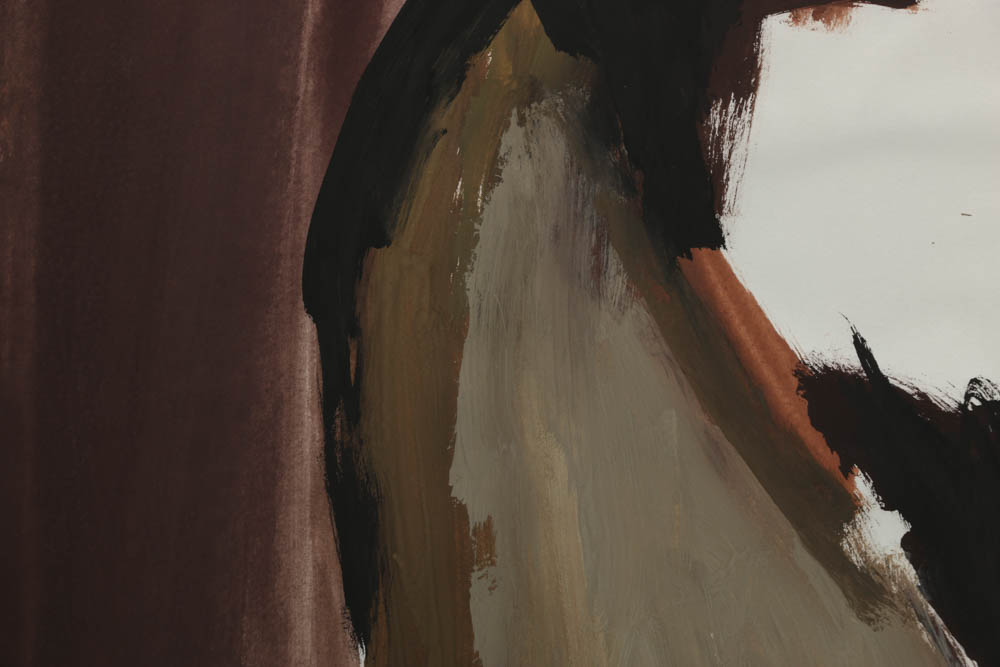 Acrylic Painting on Paper of Abstract Figure