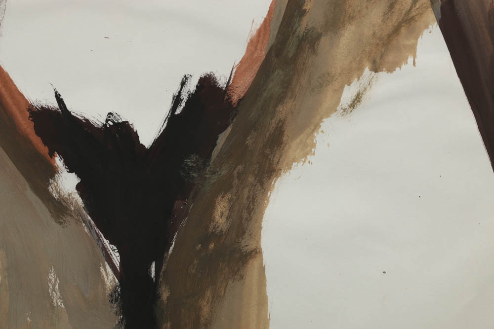 Acrylic Painting on Paper of Abstract Figure