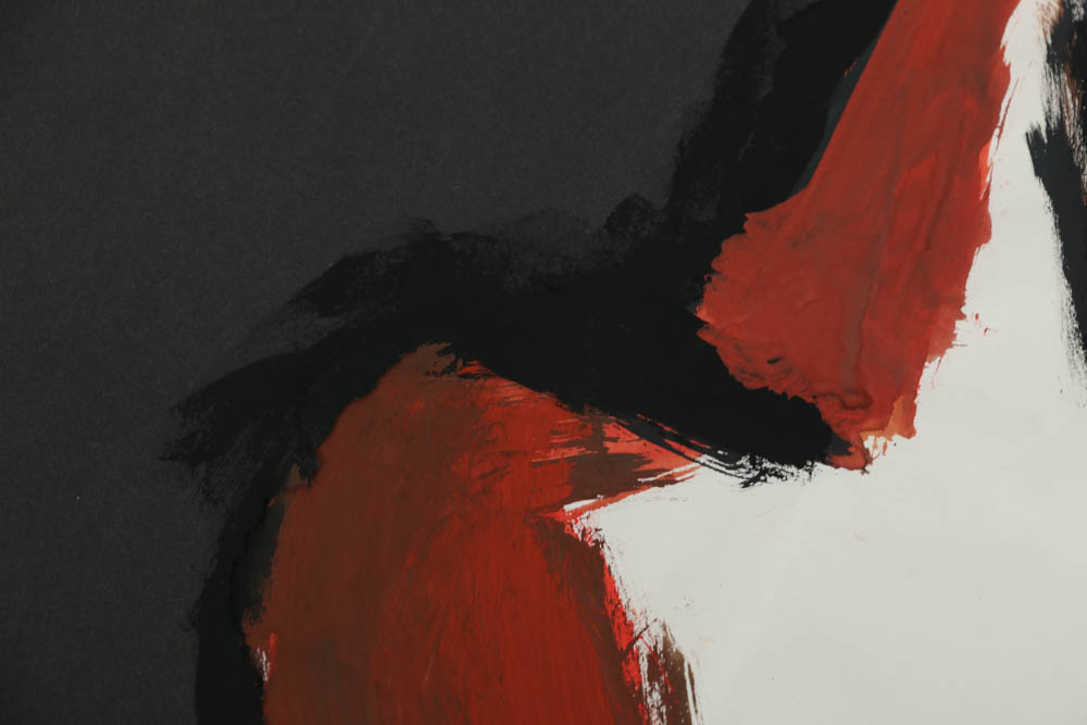 Acrylic Painting on Paper of a Female Figure