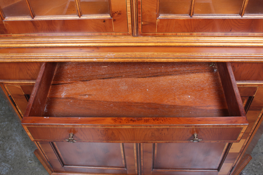Vintage George III Style Glazed-Door Corner Cupboard