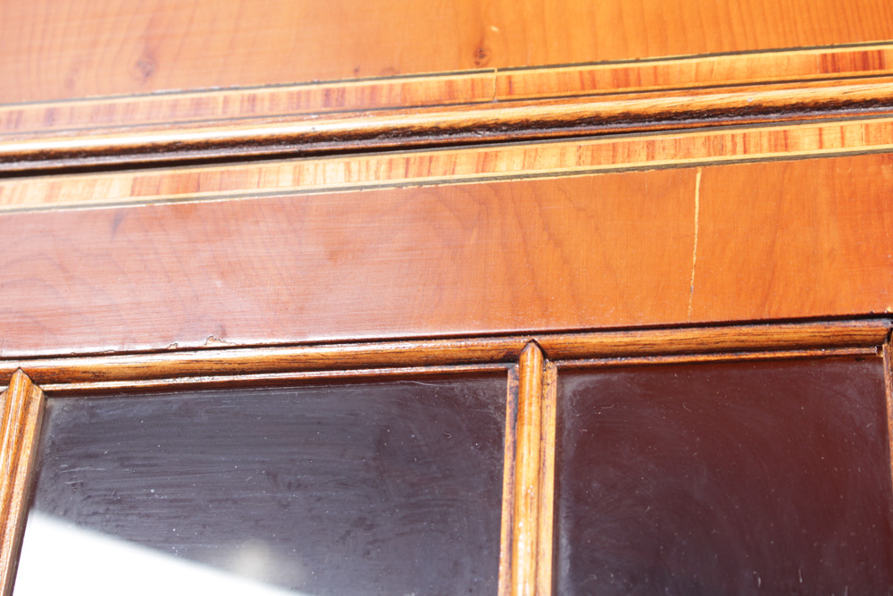 Vintage George III Style Glazed-Door Corner Cupboard