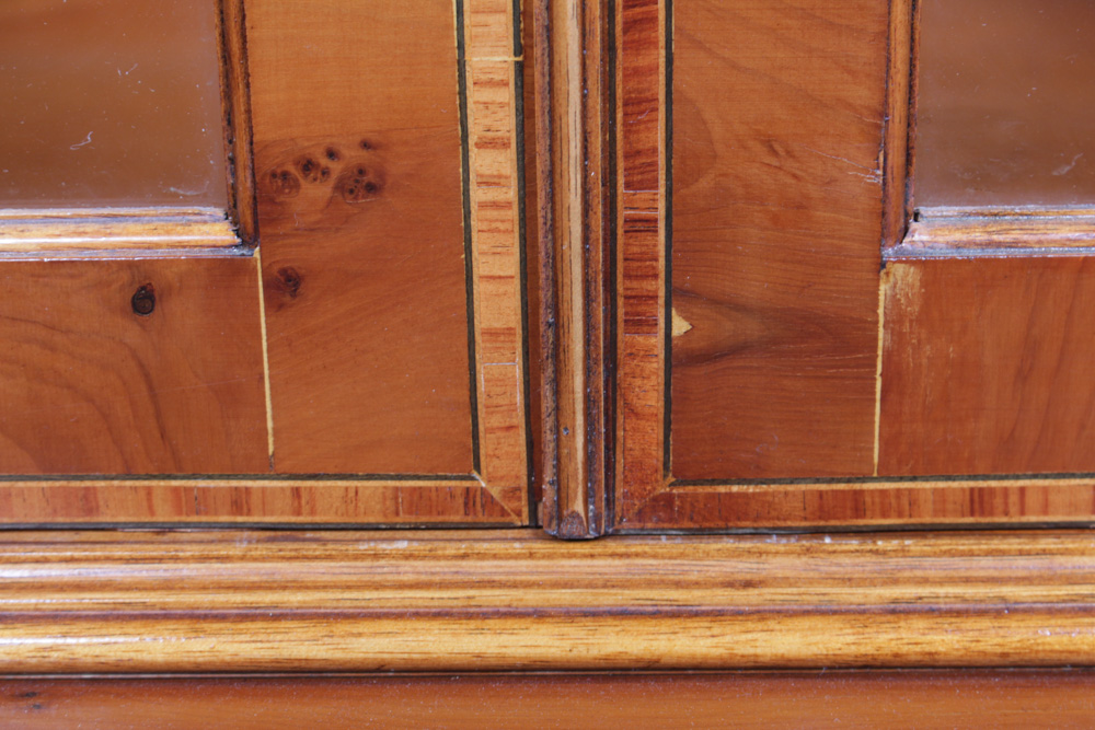 Vintage George III Style Glazed-Door Corner Cupboard