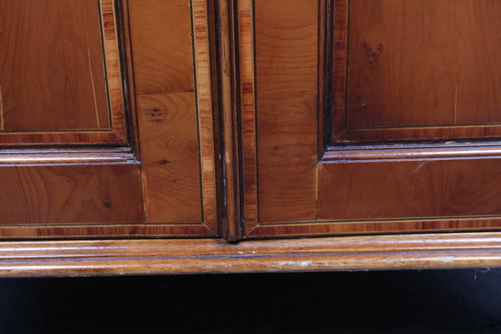 Vintage George III Style Glazed-Door Corner Cupboard