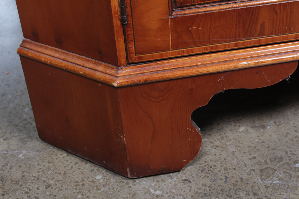 Vintage George III Style Glazed-Door Corner Cupboard