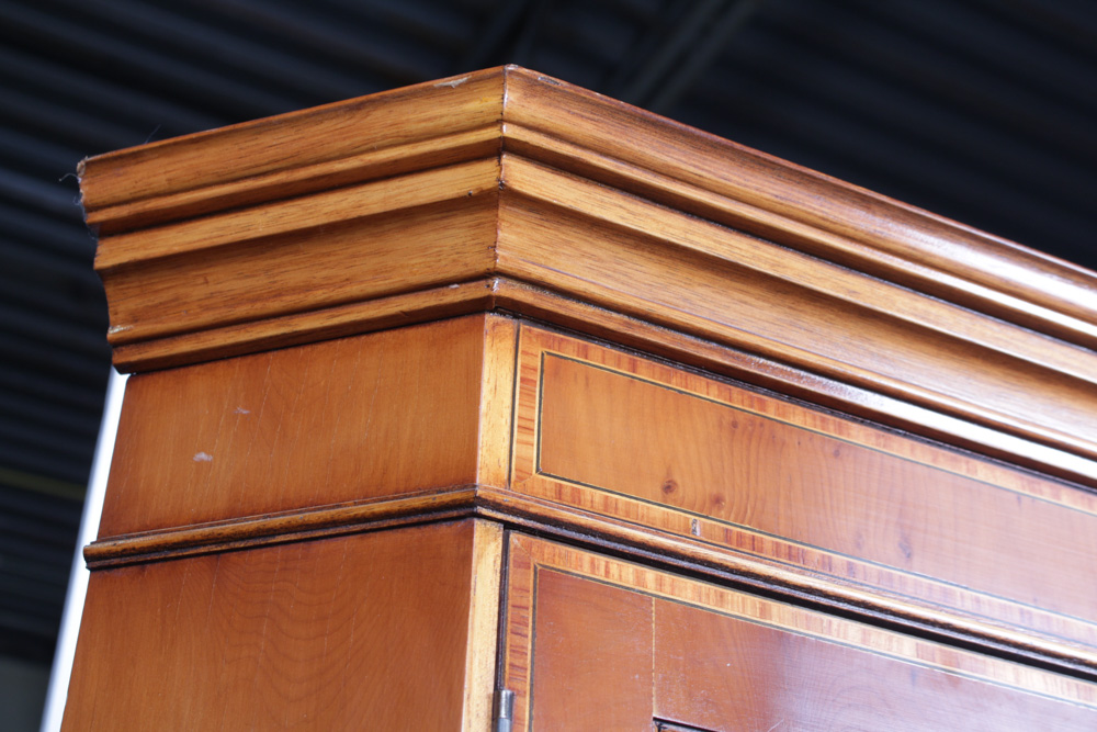 Vintage George III Style Glazed-Door Corner Cupboard