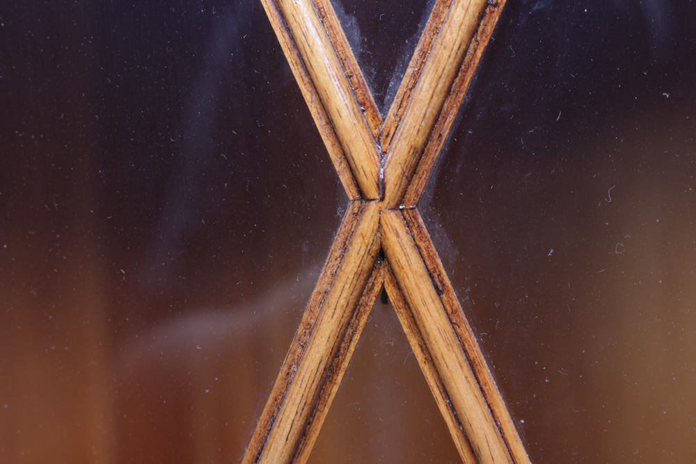 Vintage George III Style Glazed-Door Corner Cupboard