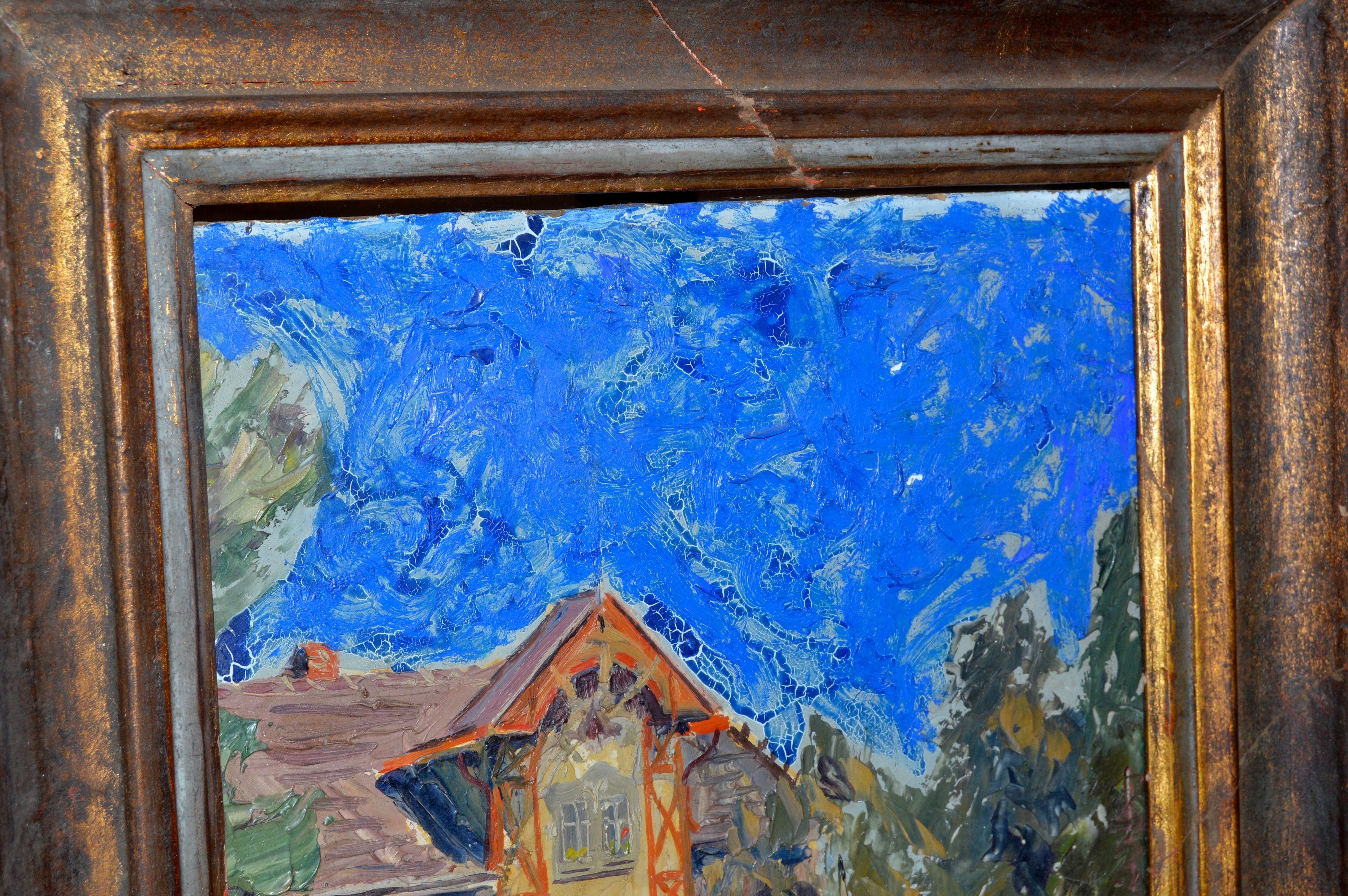 W. Bachmann Original 1957 Oil Impasto Painting on Canvas