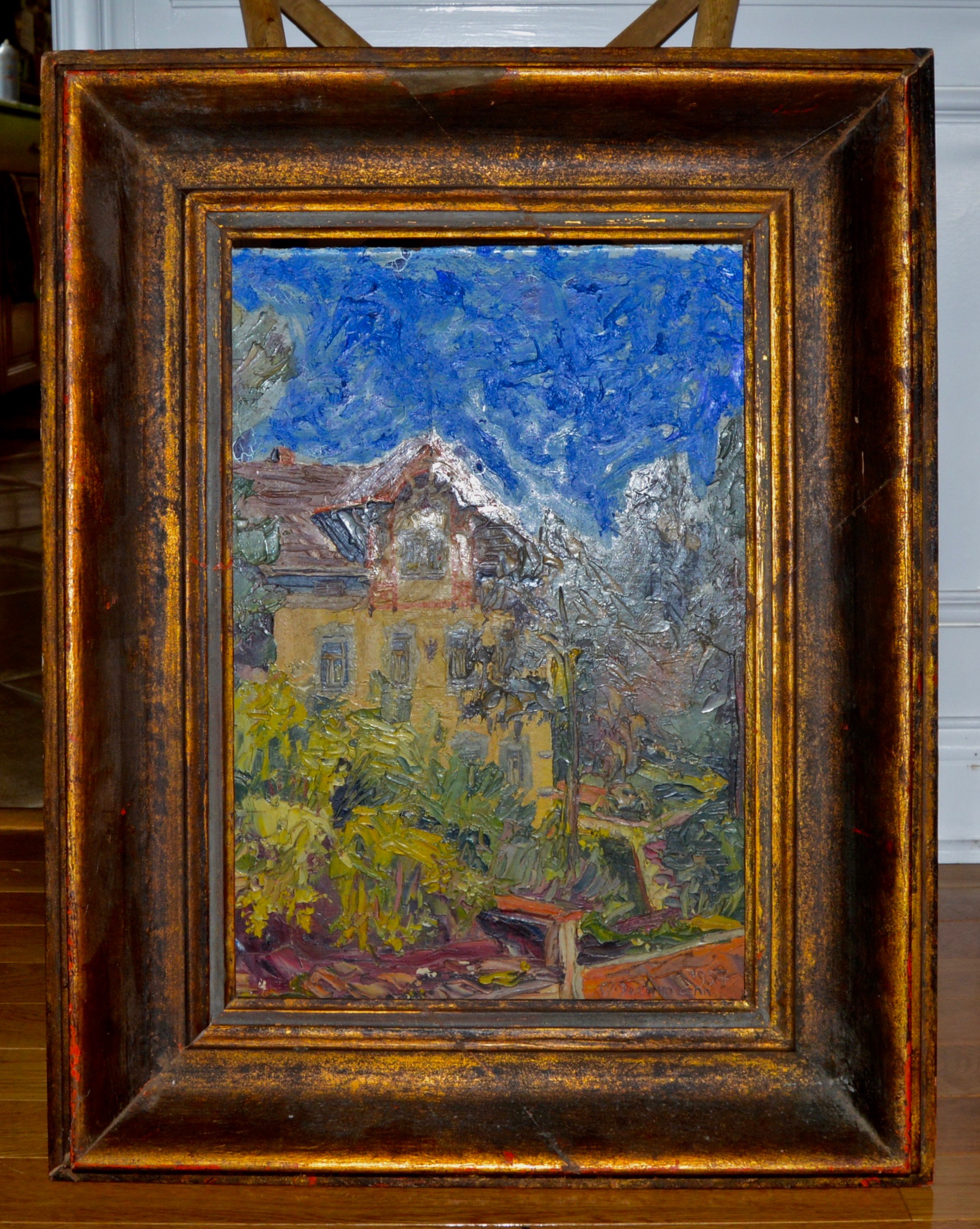 W. Bachmann Original 1957 Oil Impasto Painting on Canvas