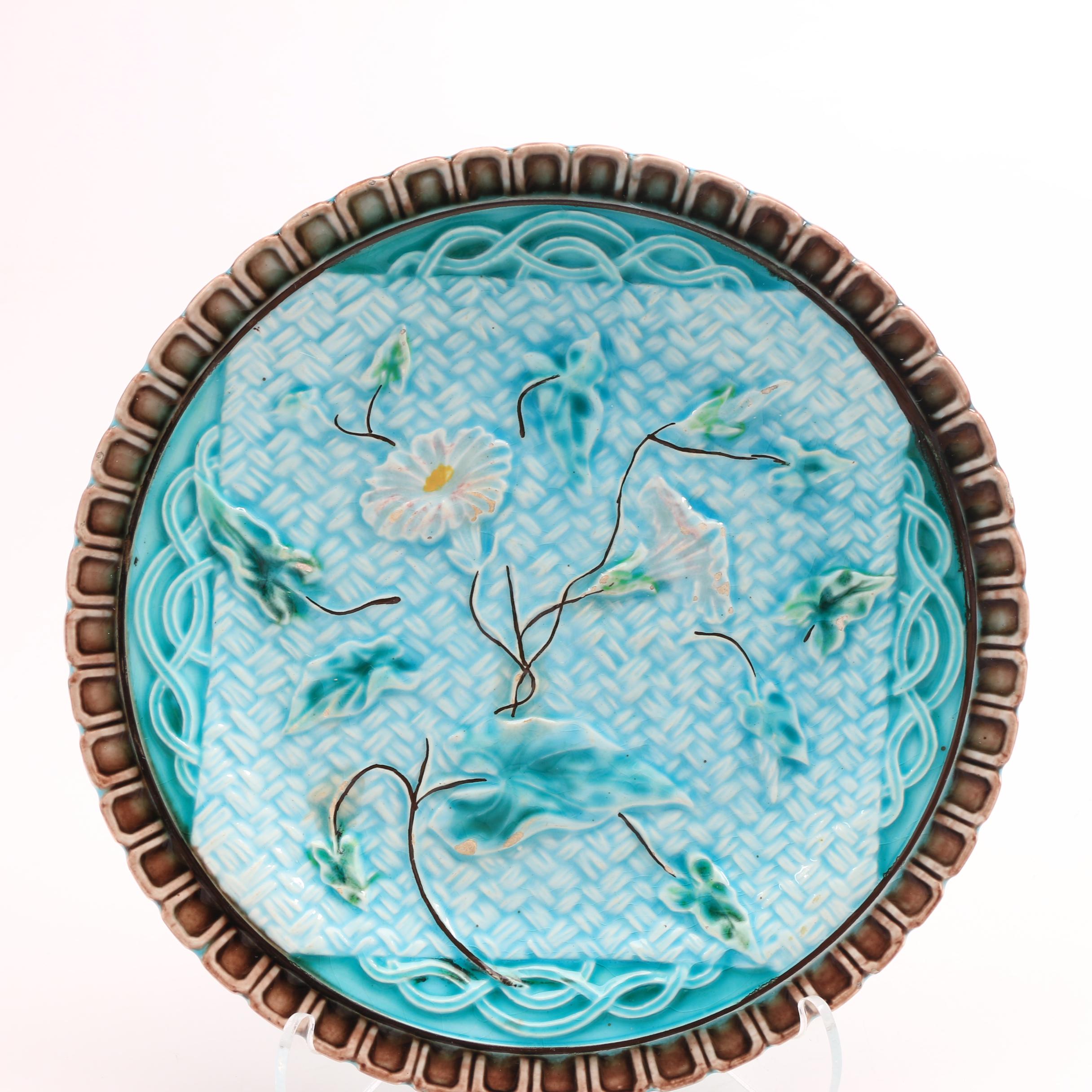 Three 19th-Century Majolica Plates