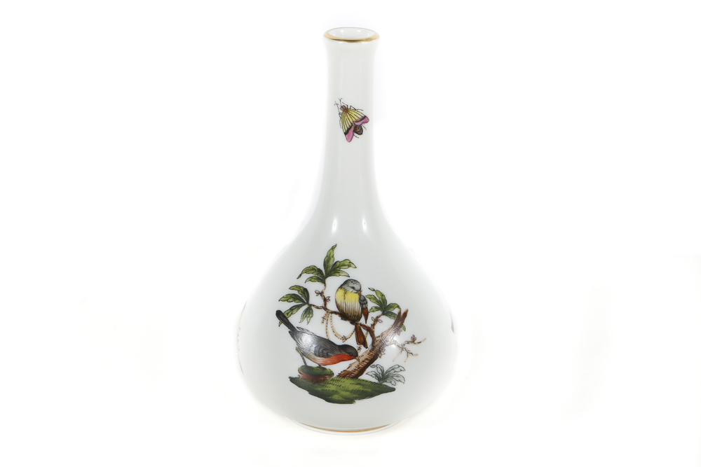 Herend "Rothschild Bird" Candy Dish, Vase and Nut Bowls
