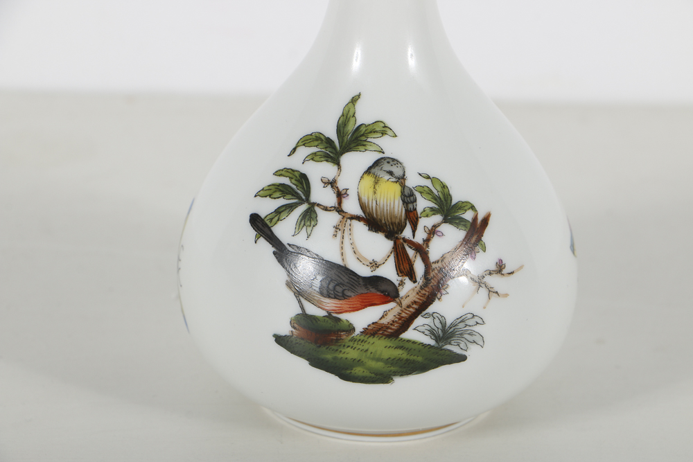 Herend "Rothschild Bird" Candy Dish, Vase and Nut Bowls