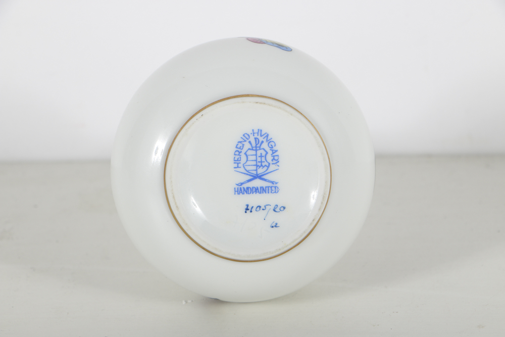 Herend "Rothschild Bird" Candy Dish, Vase and Nut Bowls