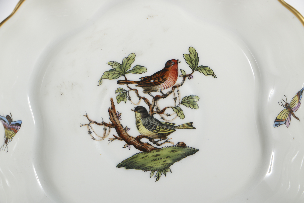 Herend "Rothschild Bird" Candy Dish, Vase and Nut Bowls