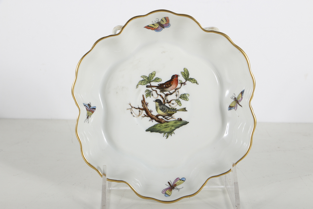 Herend "Rothschild Bird" Candy Dish, Vase and Nut Bowls