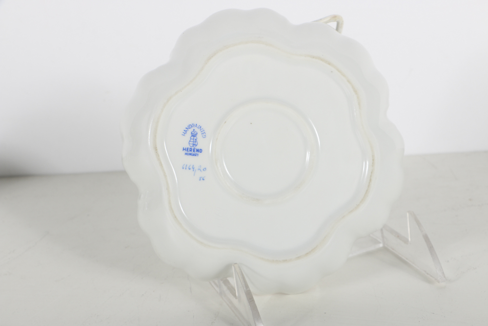 Herend "Rothschild Bird" Candy Dish, Vase and Nut Bowls