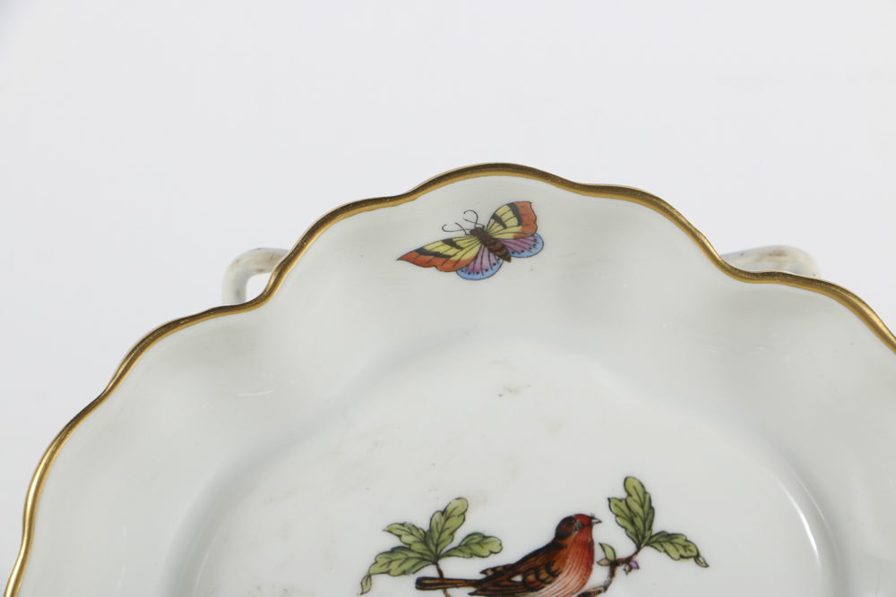 Herend "Rothschild Bird" Candy Dish, Vase and Nut Bowls